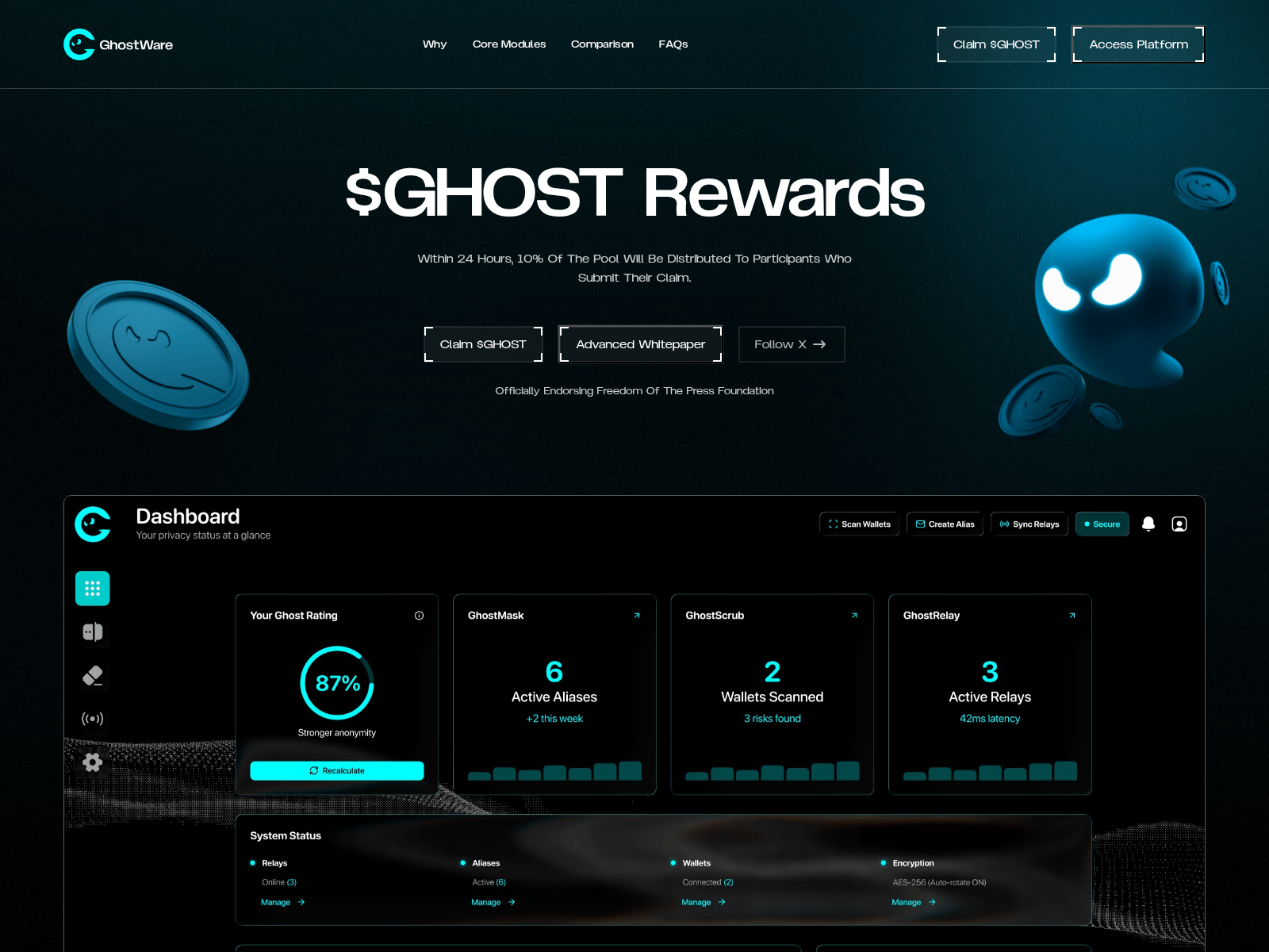 Screenshot of rewards-ghost.com
