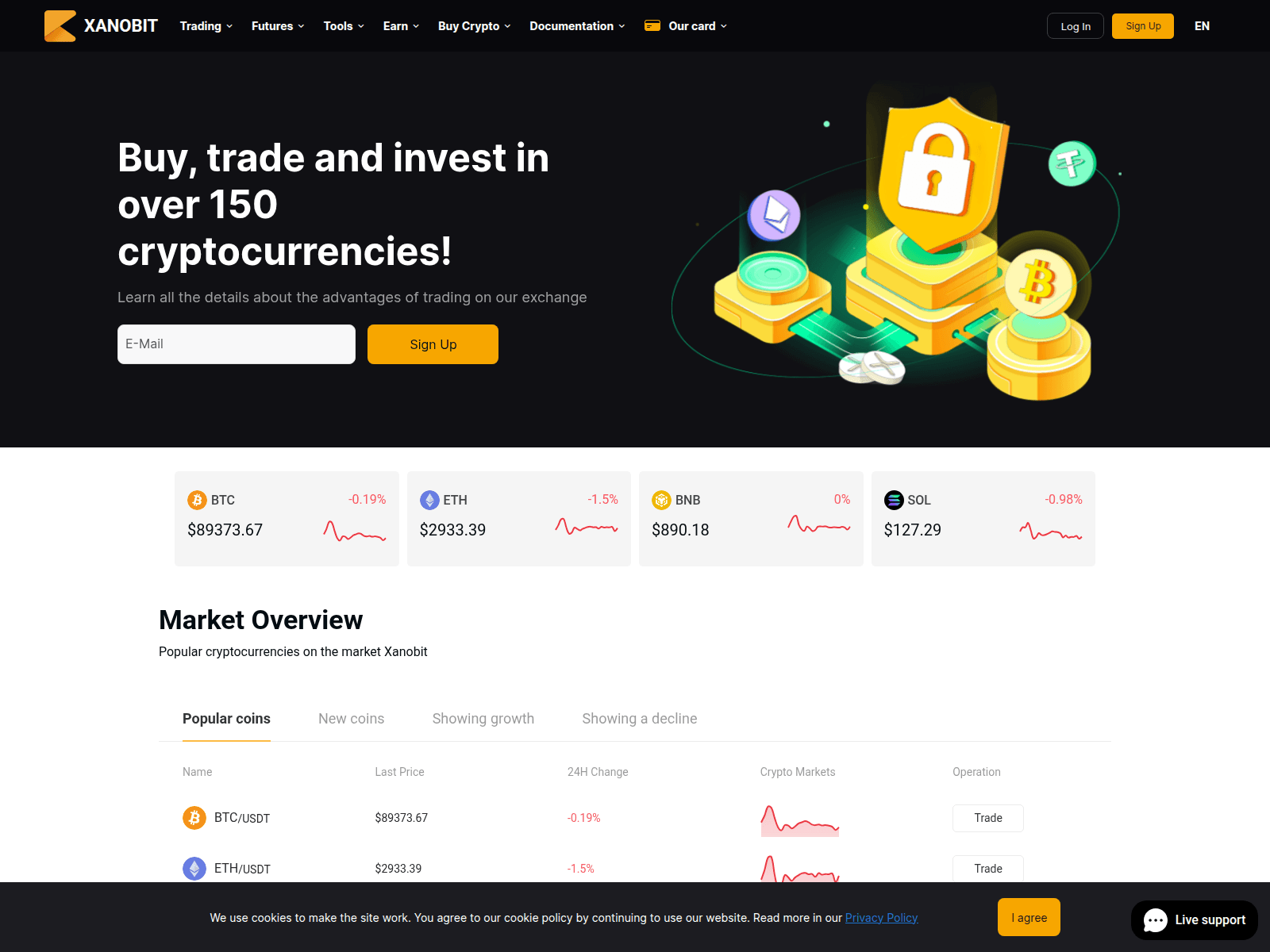 Screenshot of xanobit.com