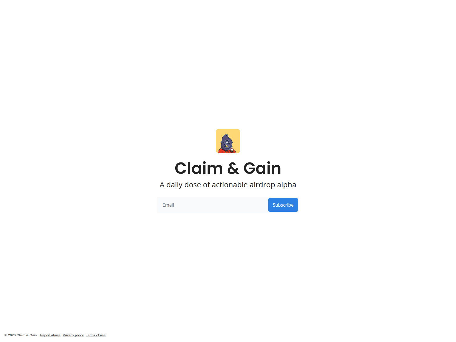 Screenshot of claimandgain.com