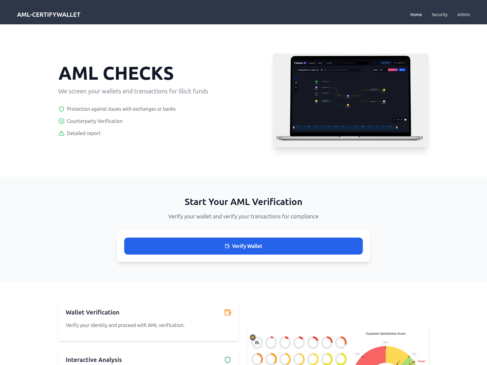 Screenshot of certifywallet.io
