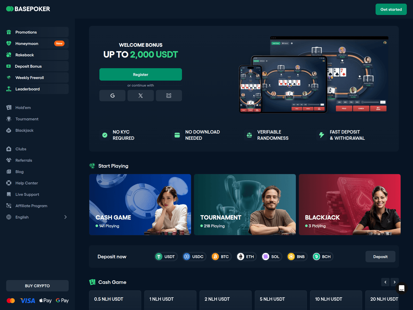 Screenshot of basepoker.com