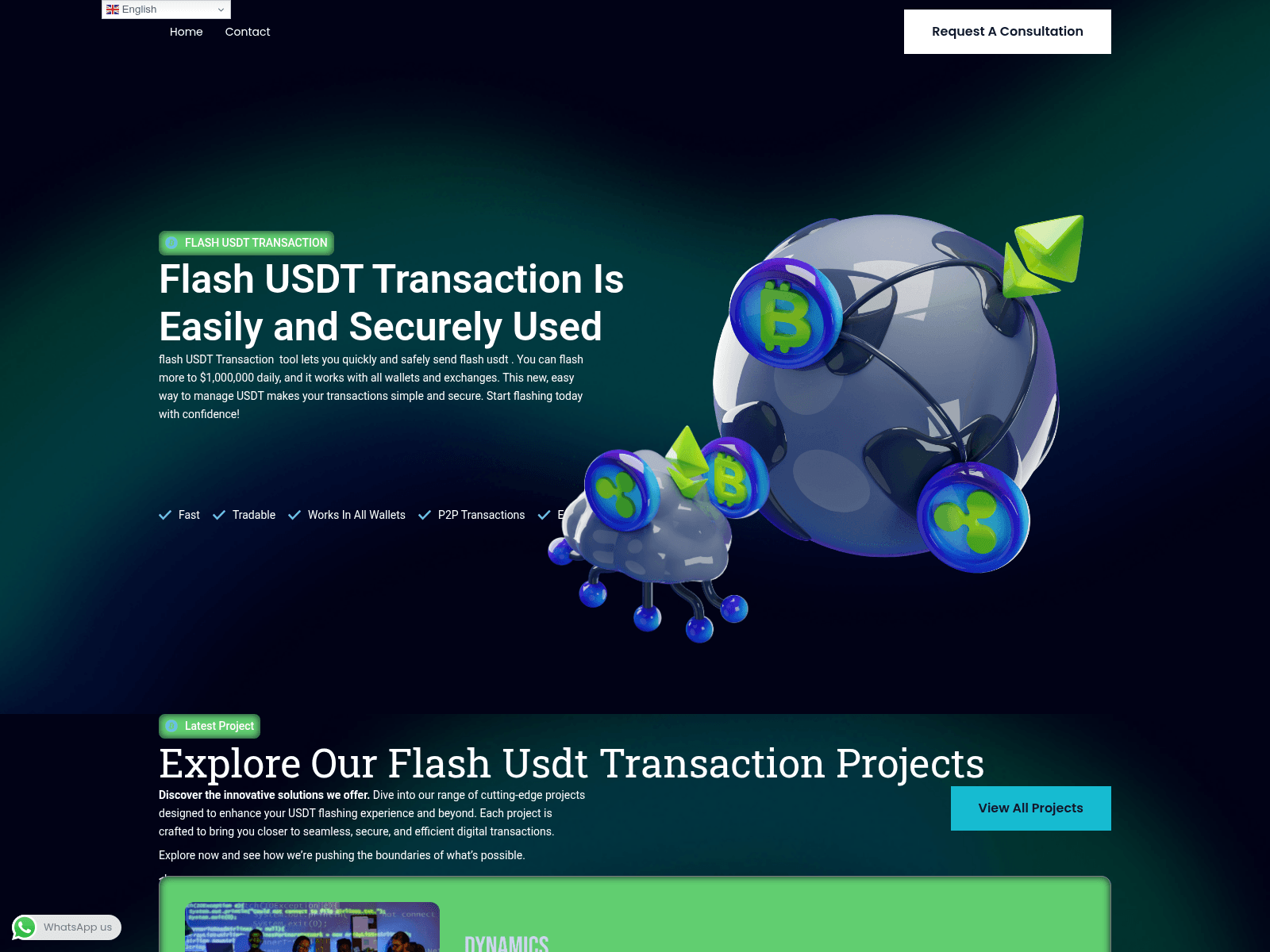 Screenshot of flashusdttransaction.com