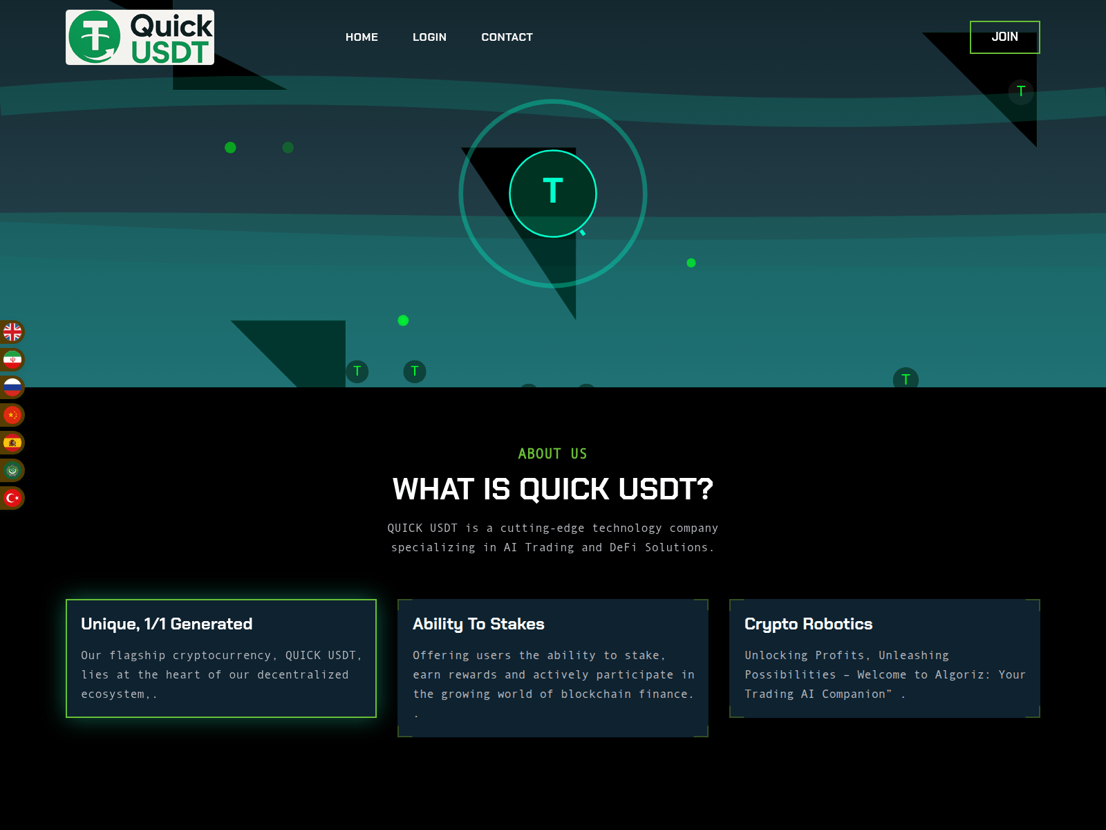 Screenshot of quickusdt.com