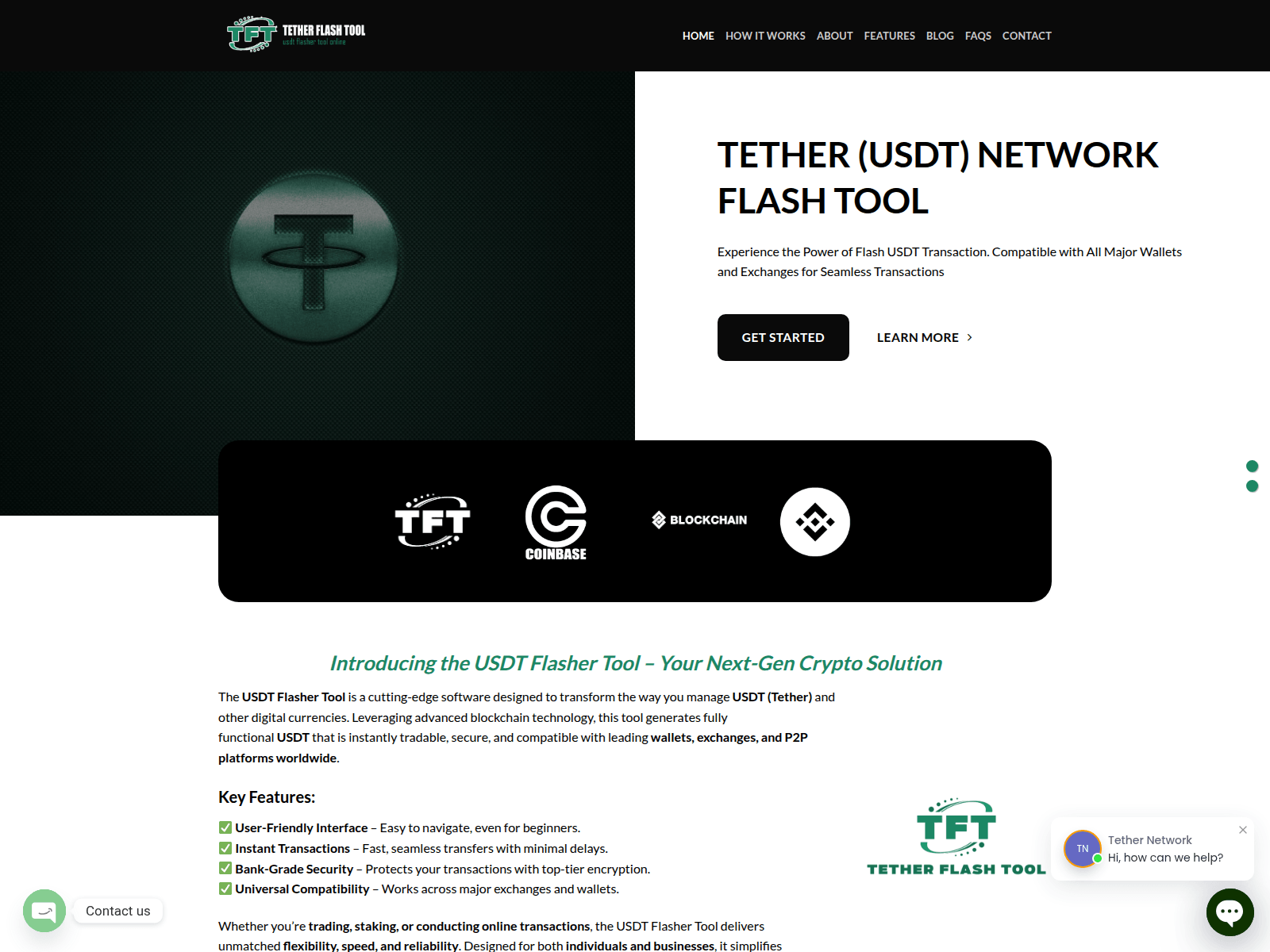 Screenshot of tethernetworkflashtool.com