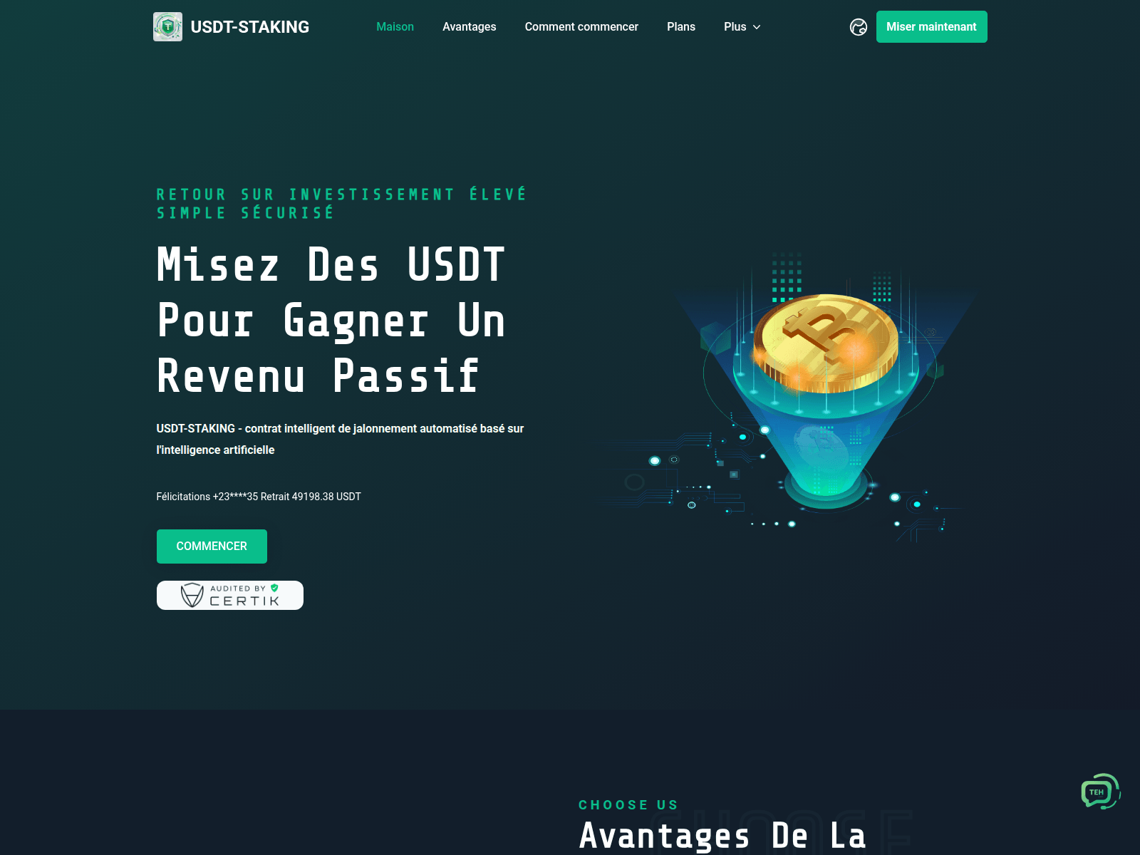Screenshot of usdt-staking.ltd