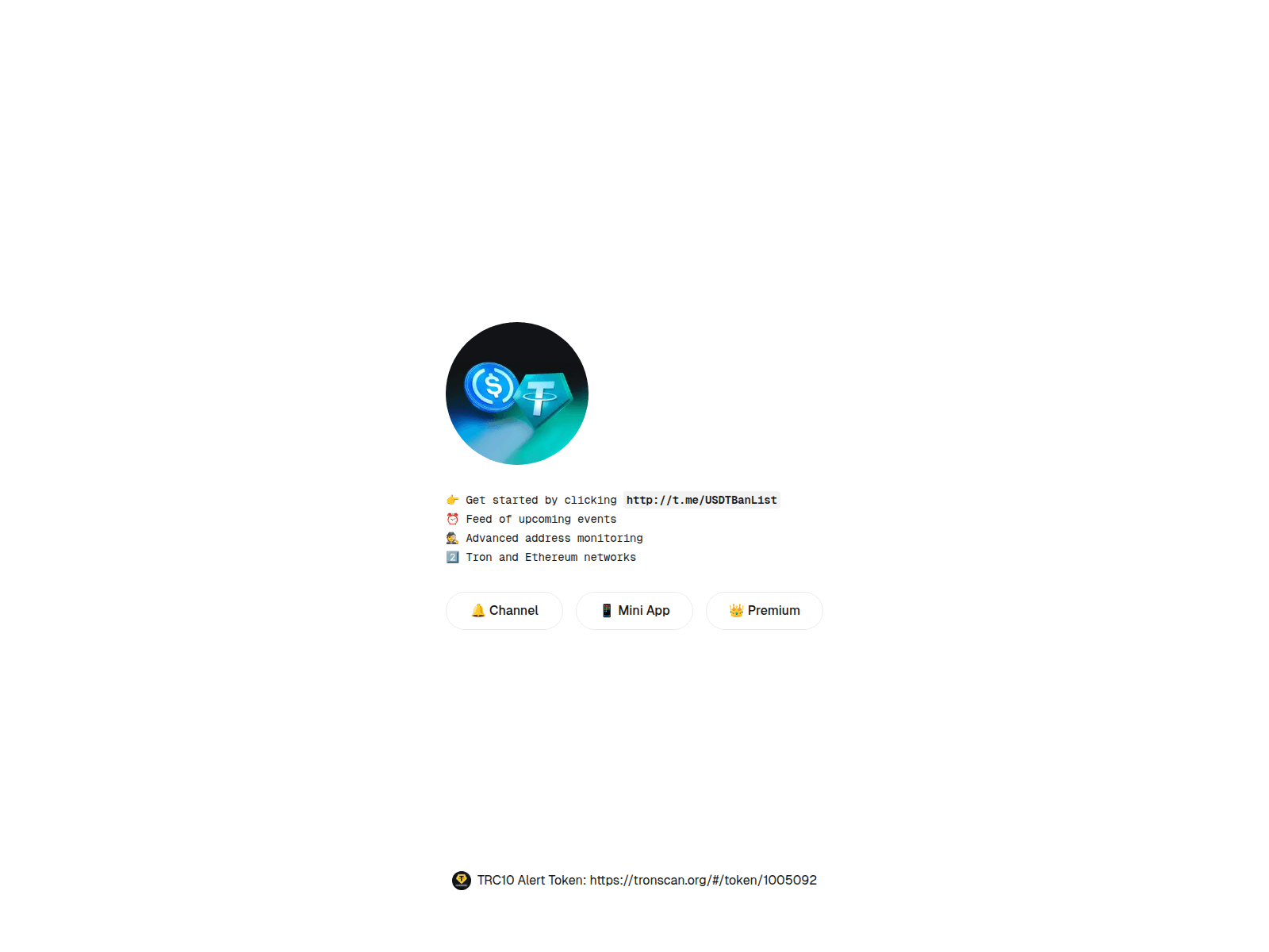 Screenshot of usdtbanlist.com