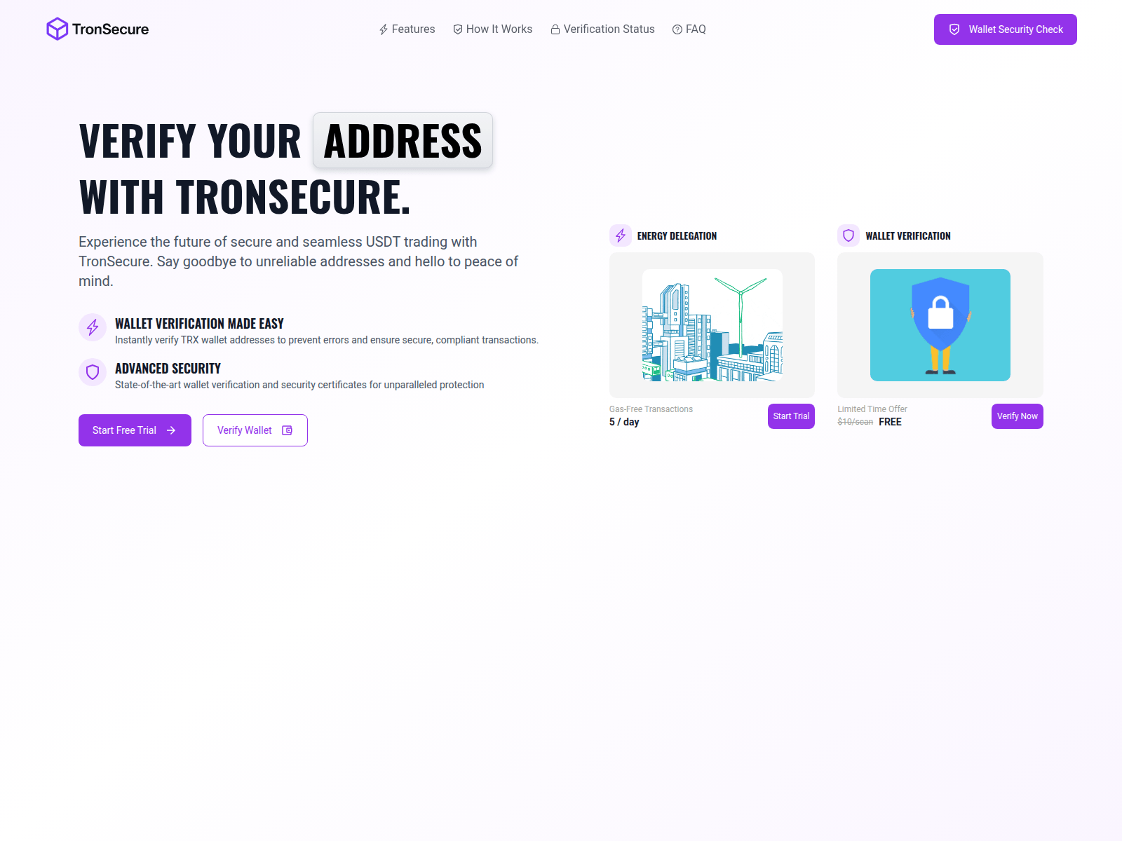 Screenshot of tronsecure.org