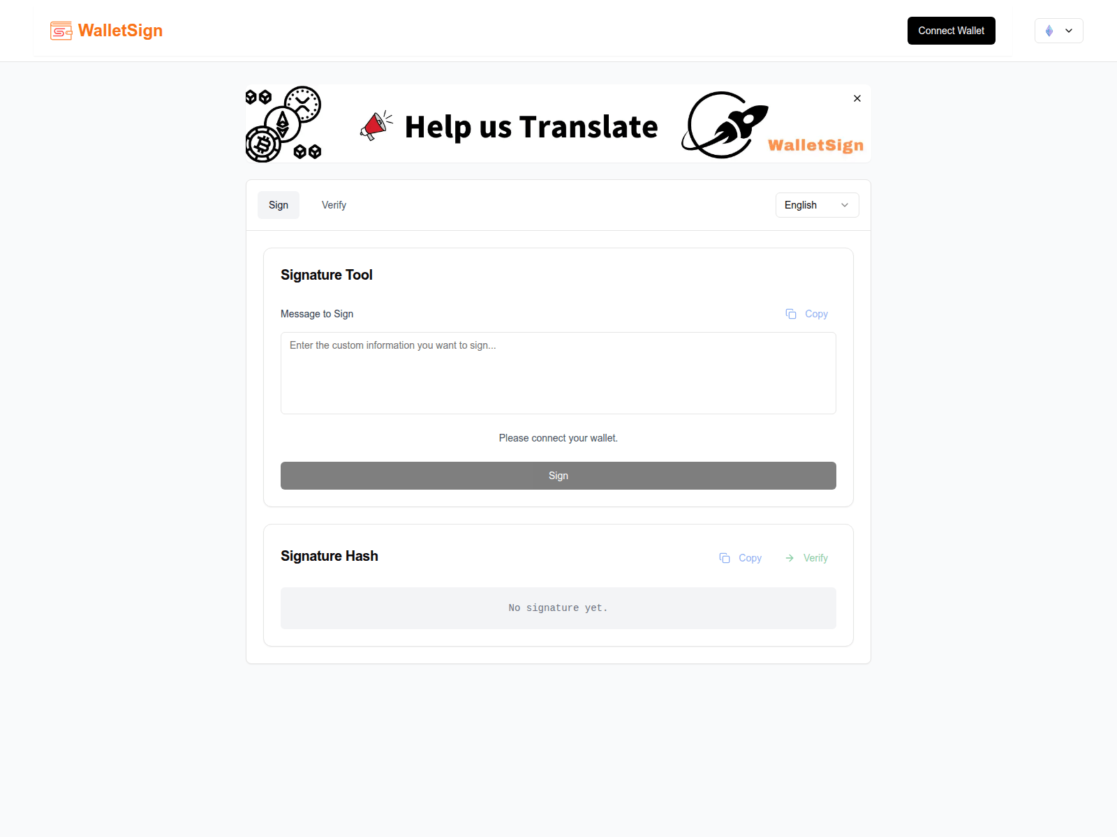Screenshot of walletsign-l6g7v0a4nf.edgeone.app