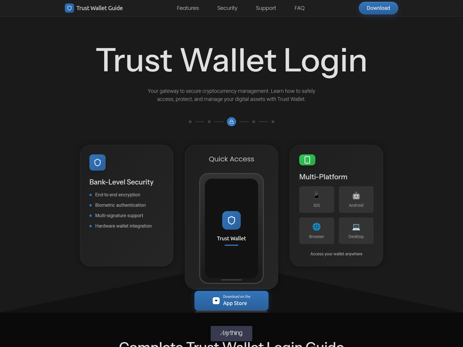 Screenshot of trust-auth-login.created.app