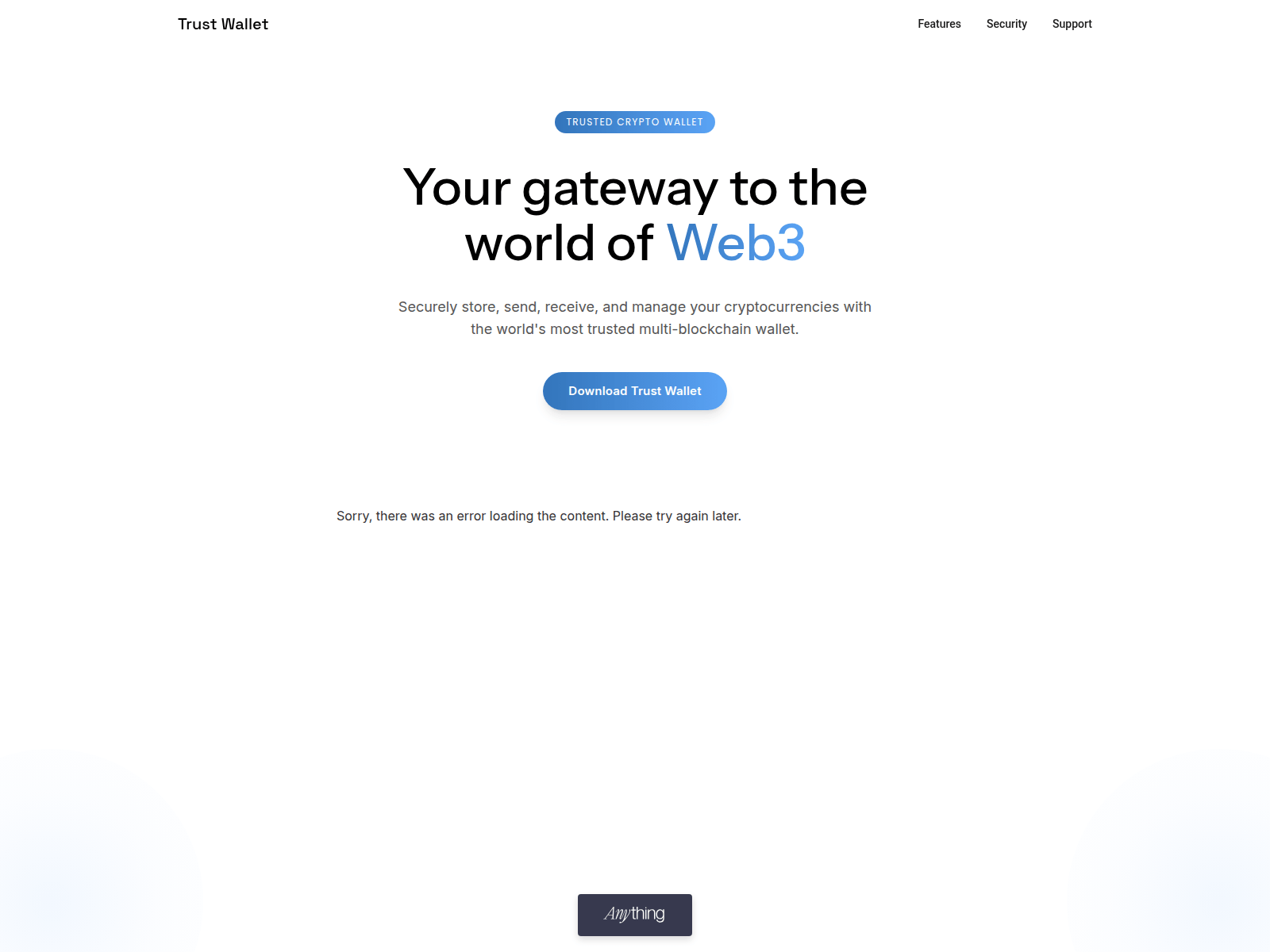 Screenshot of trustwalet-cloud.created.app