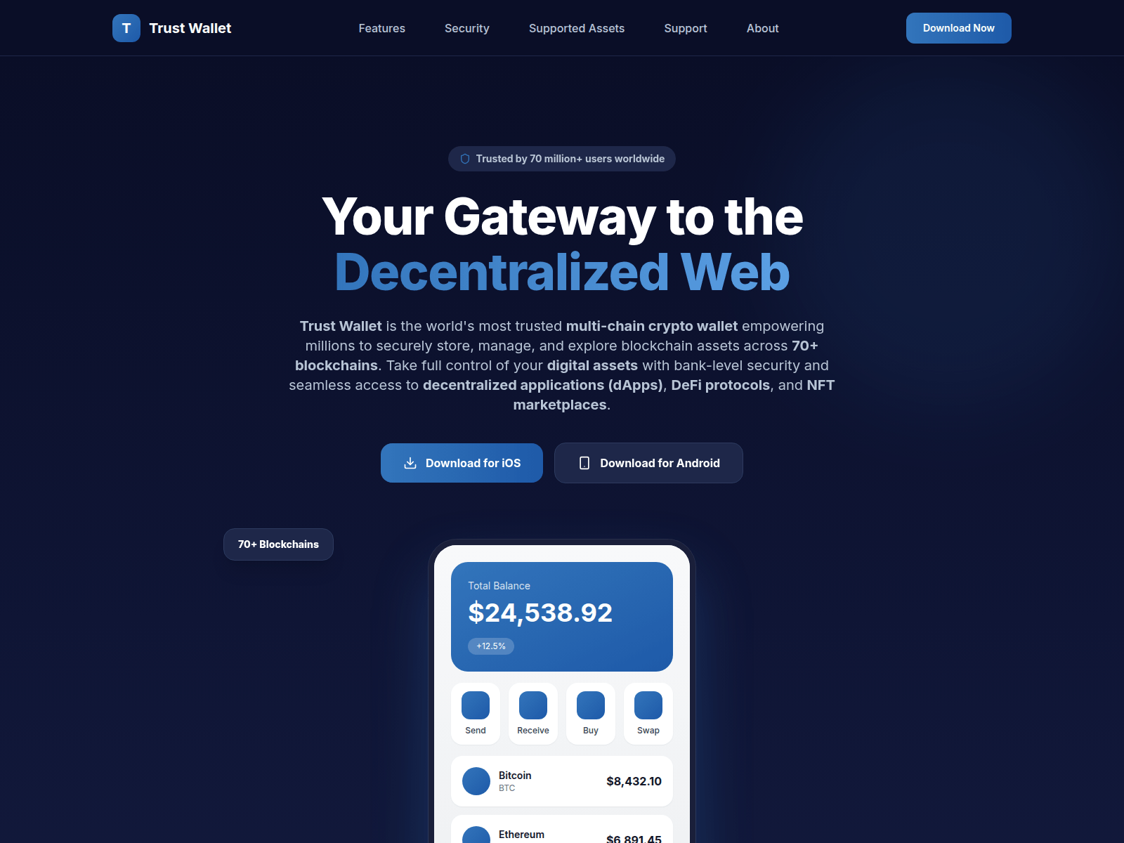 Screenshot of trust-web-welcome.created.app