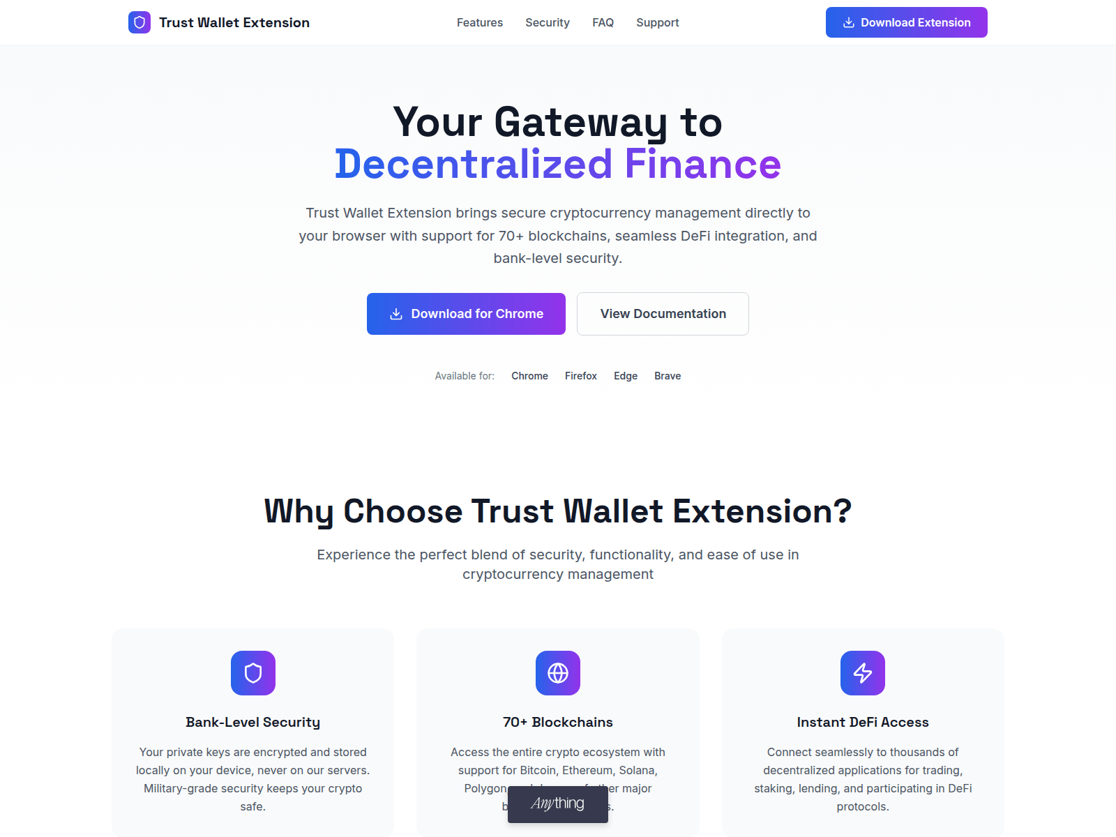 Screenshot of webtrust.created.app
