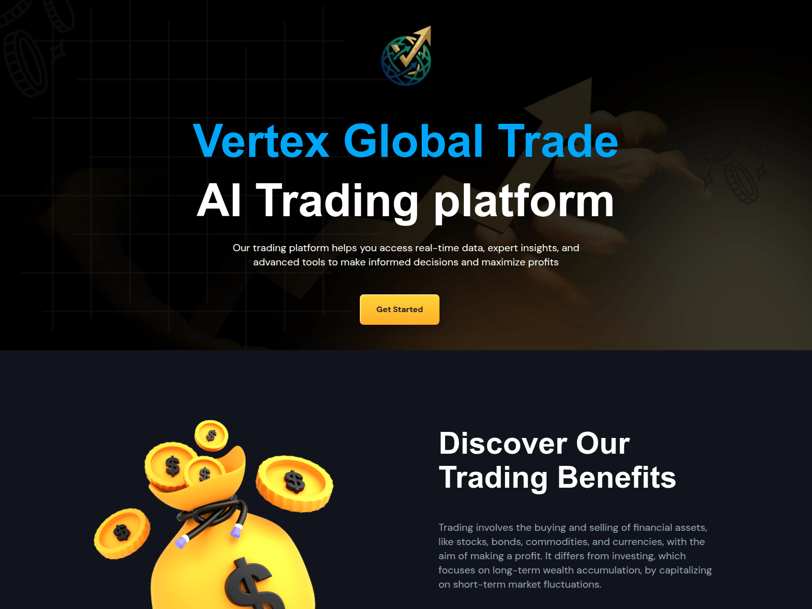 Screenshot of vertexglobaltrade.live