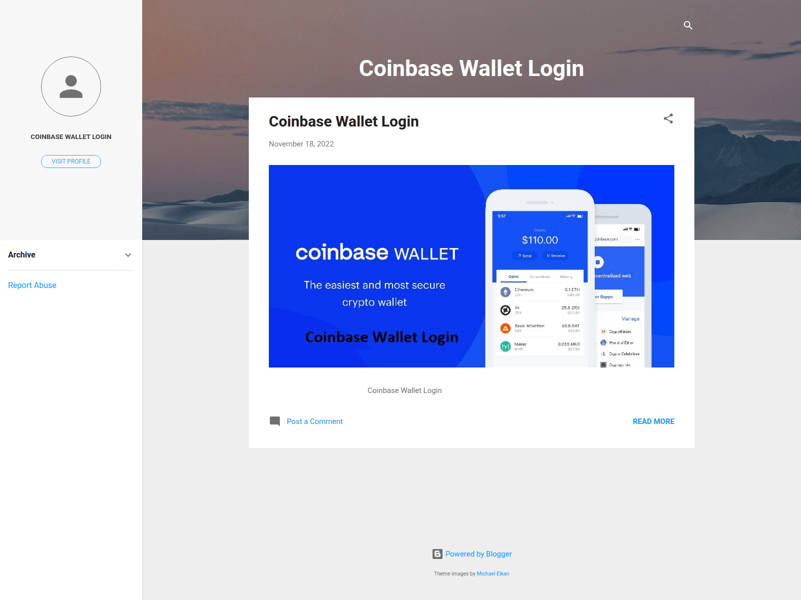 Screenshot of coinbase-wallet-login-to.blogspot.hr