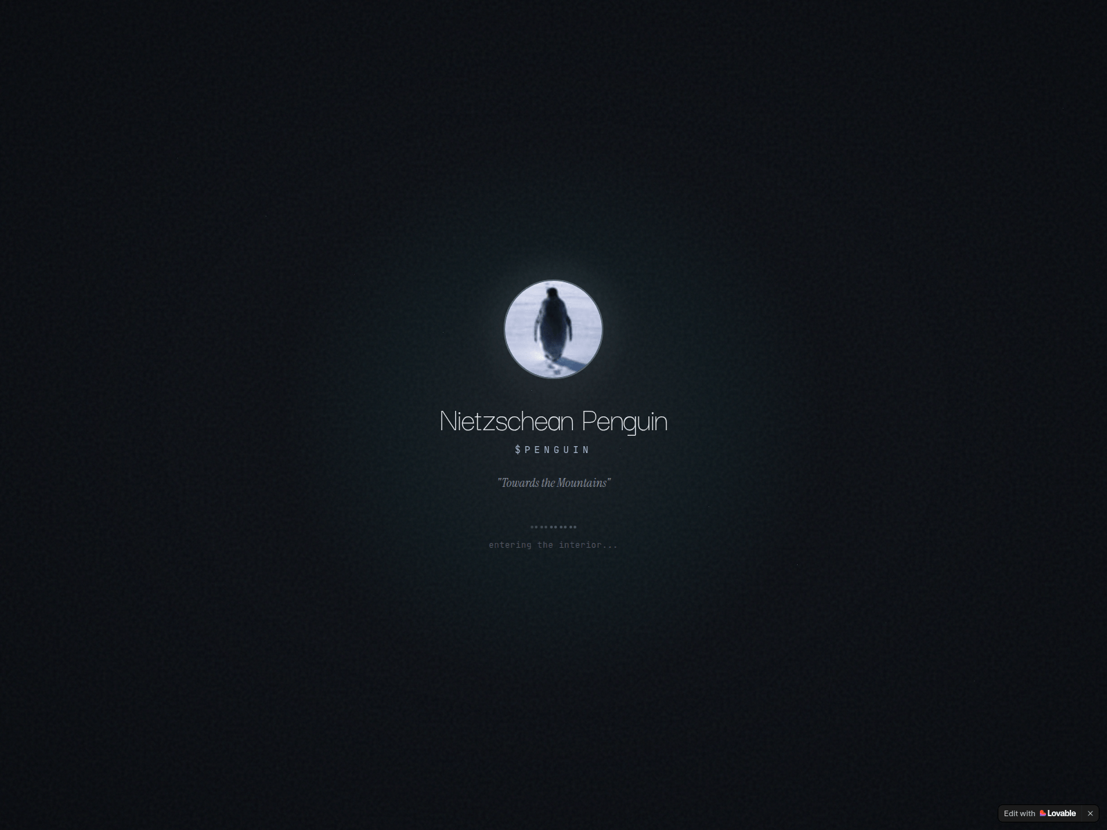 Screenshot of nietzscheanpenguin.app