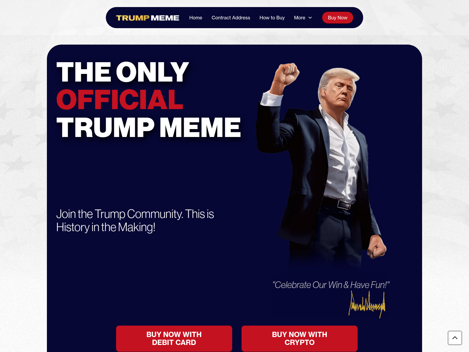 Screenshot of gettrumpmemes.com