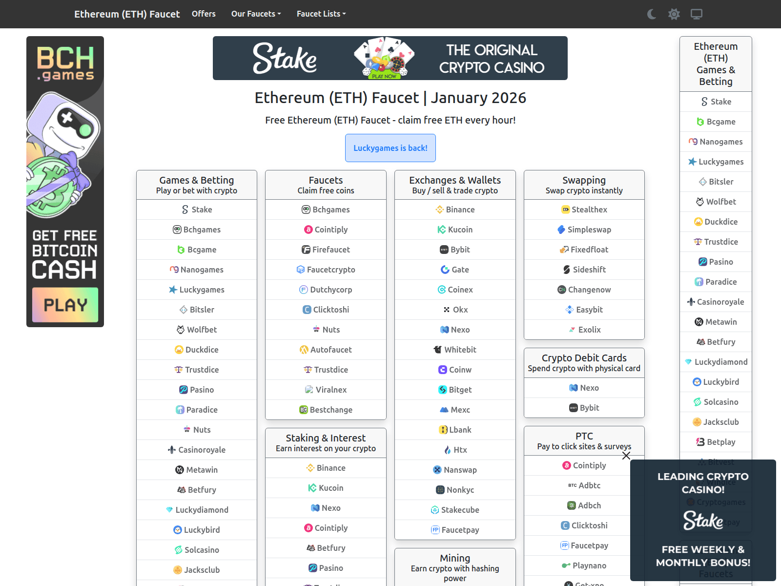 Screenshot of ethereum-faucet.org