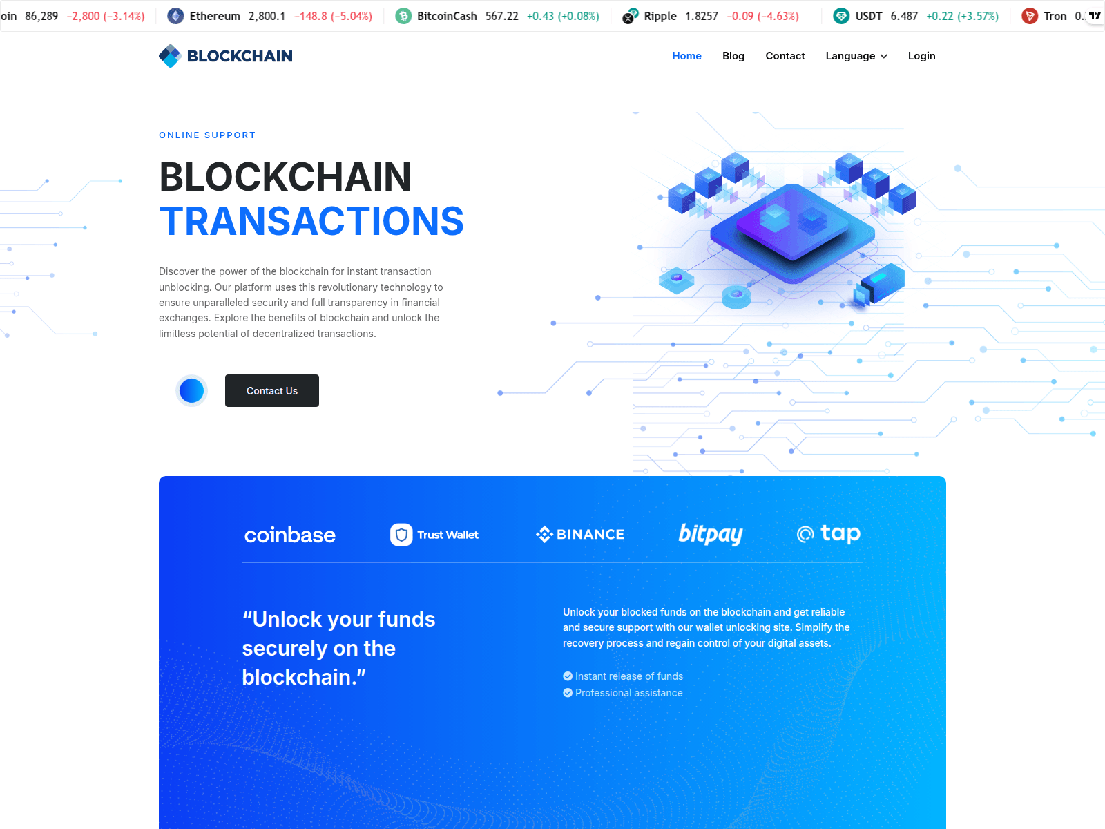 Screenshot of blockchain-kyc.com