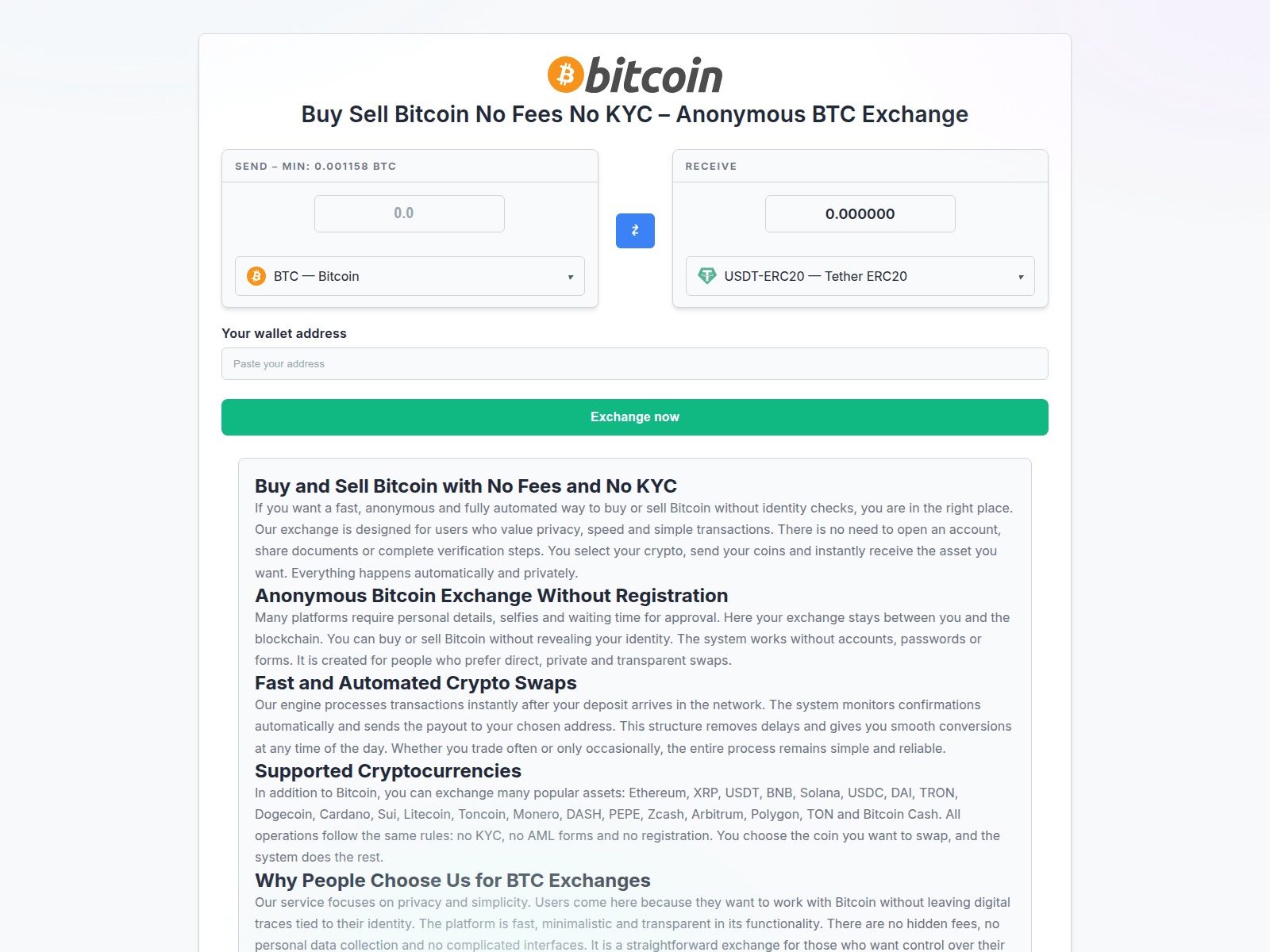 Screenshot of buy-bitcoin-sell.com