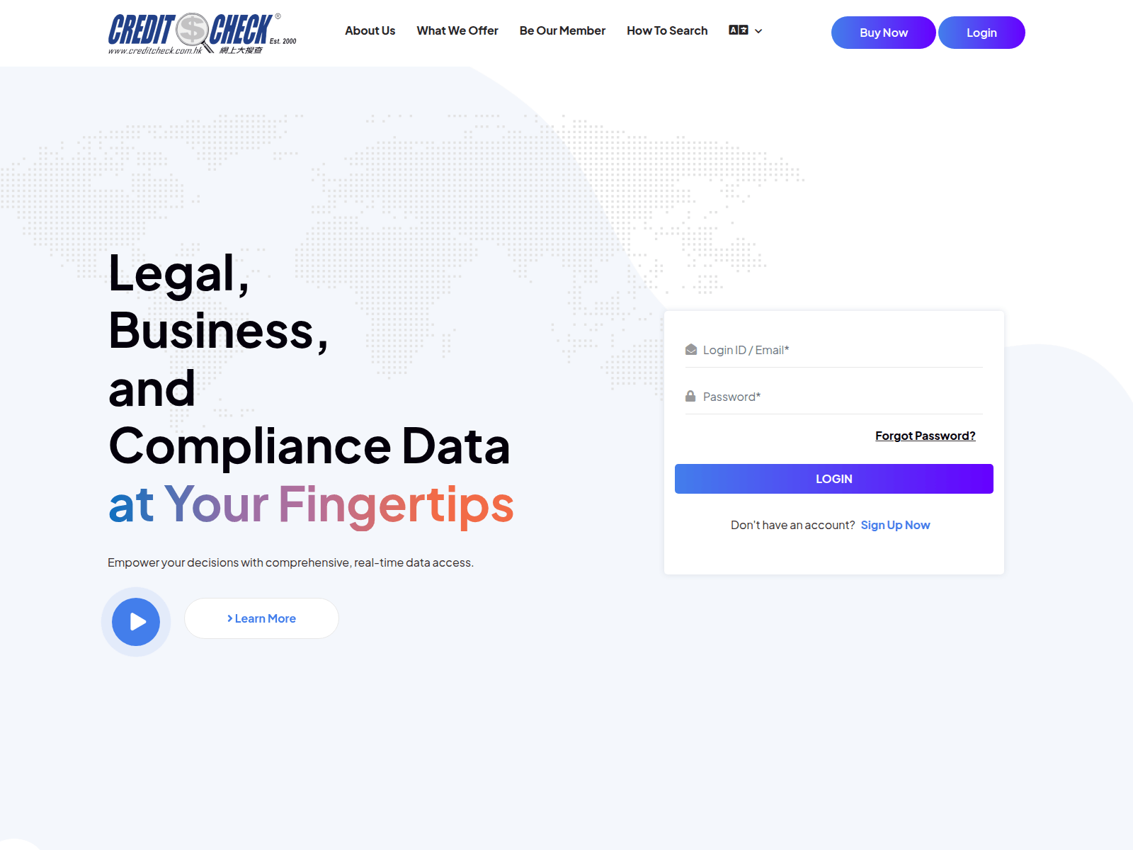 Screenshot of creditcheck.com.hk