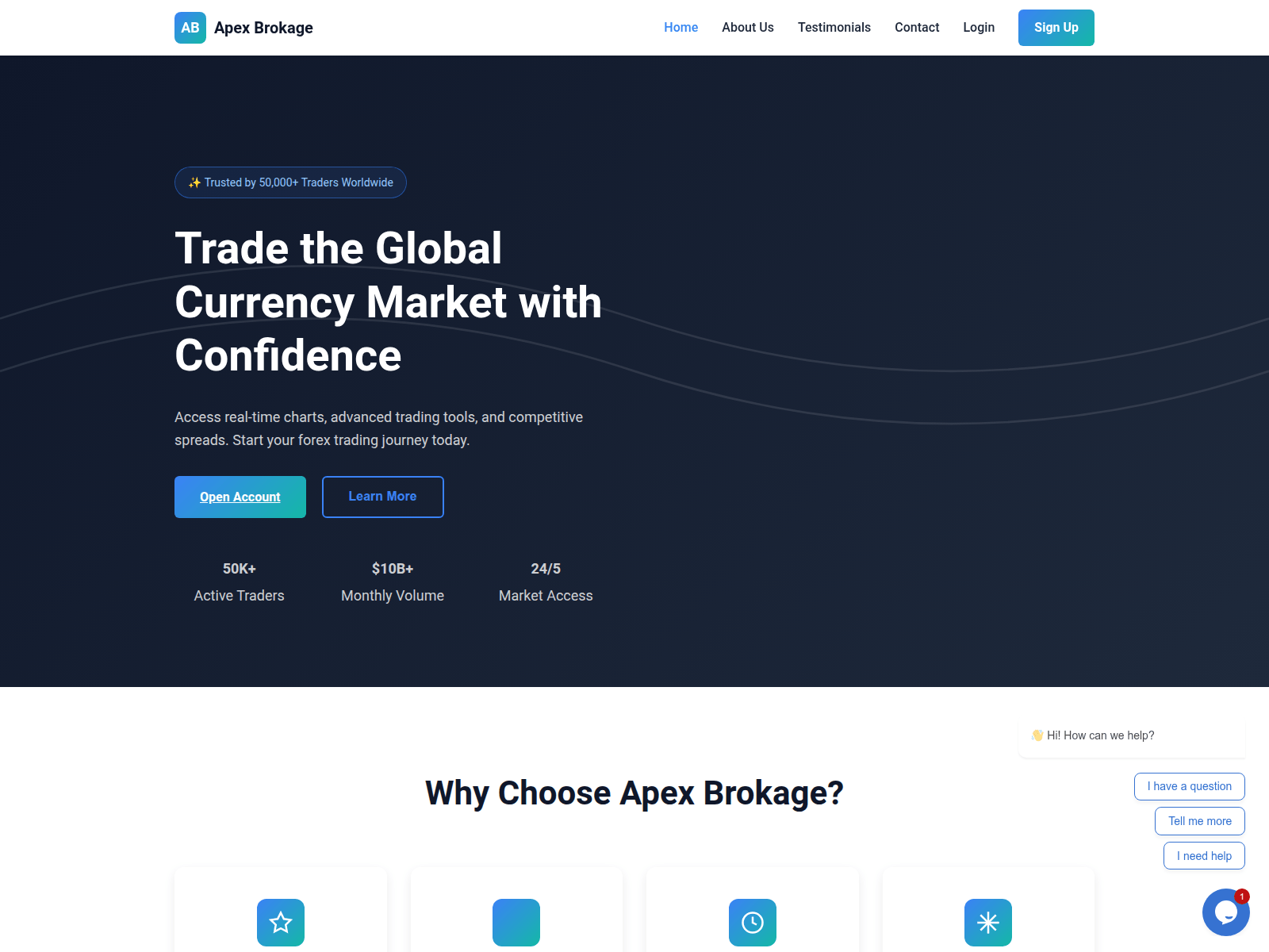 Screenshot of apexbrokage.com