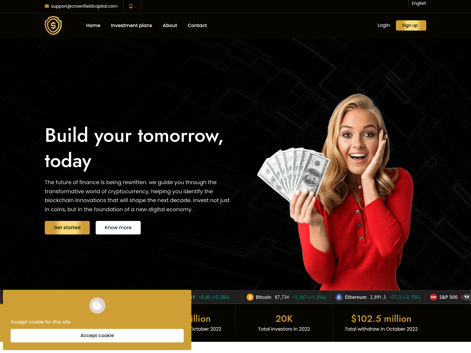 Screenshot of crownfieldcapital.com