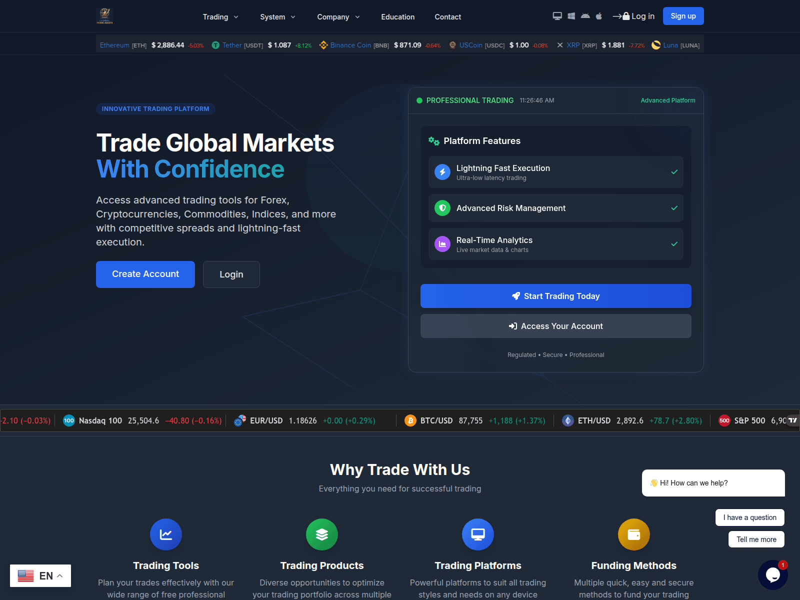 Screenshot of globalprimeassets.org