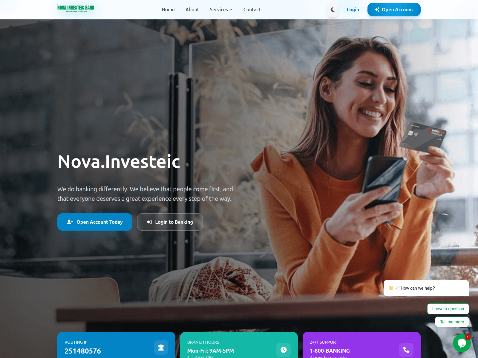 Screenshot of nova.investeicbank.com