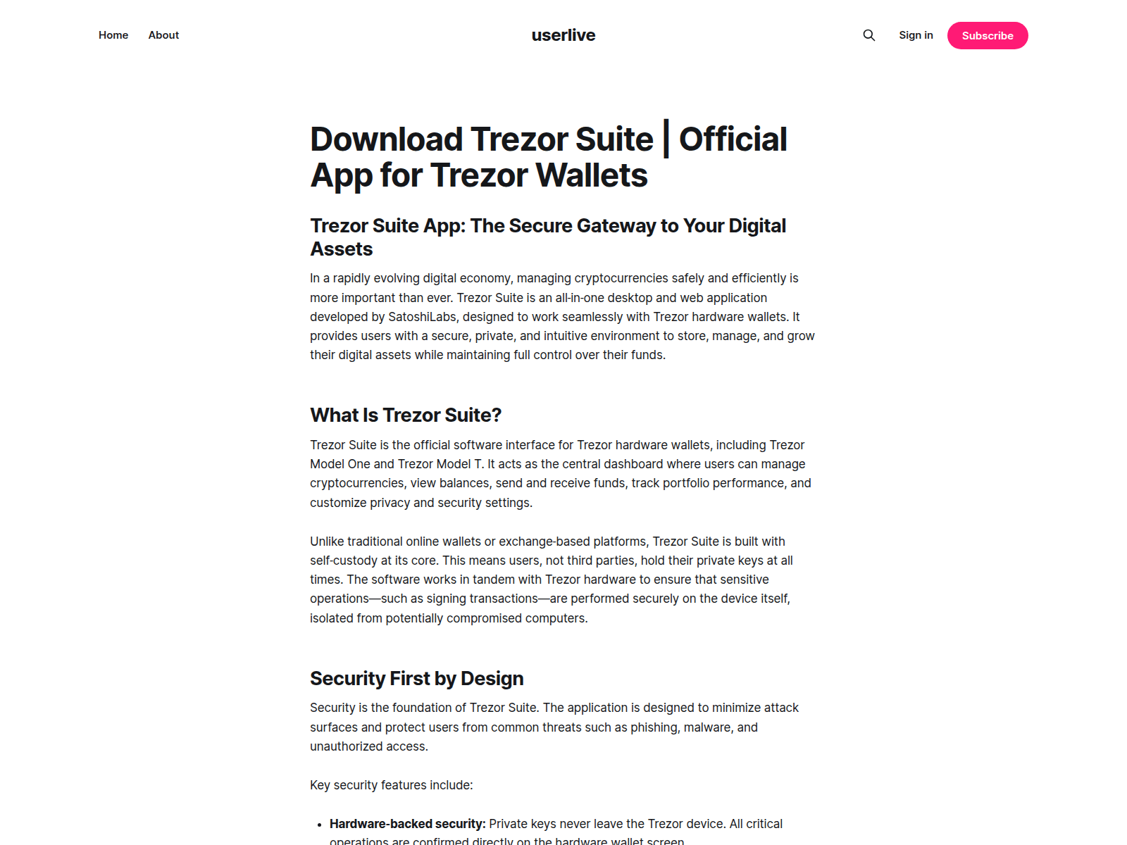 Screenshot of userhelp.ghost.io
