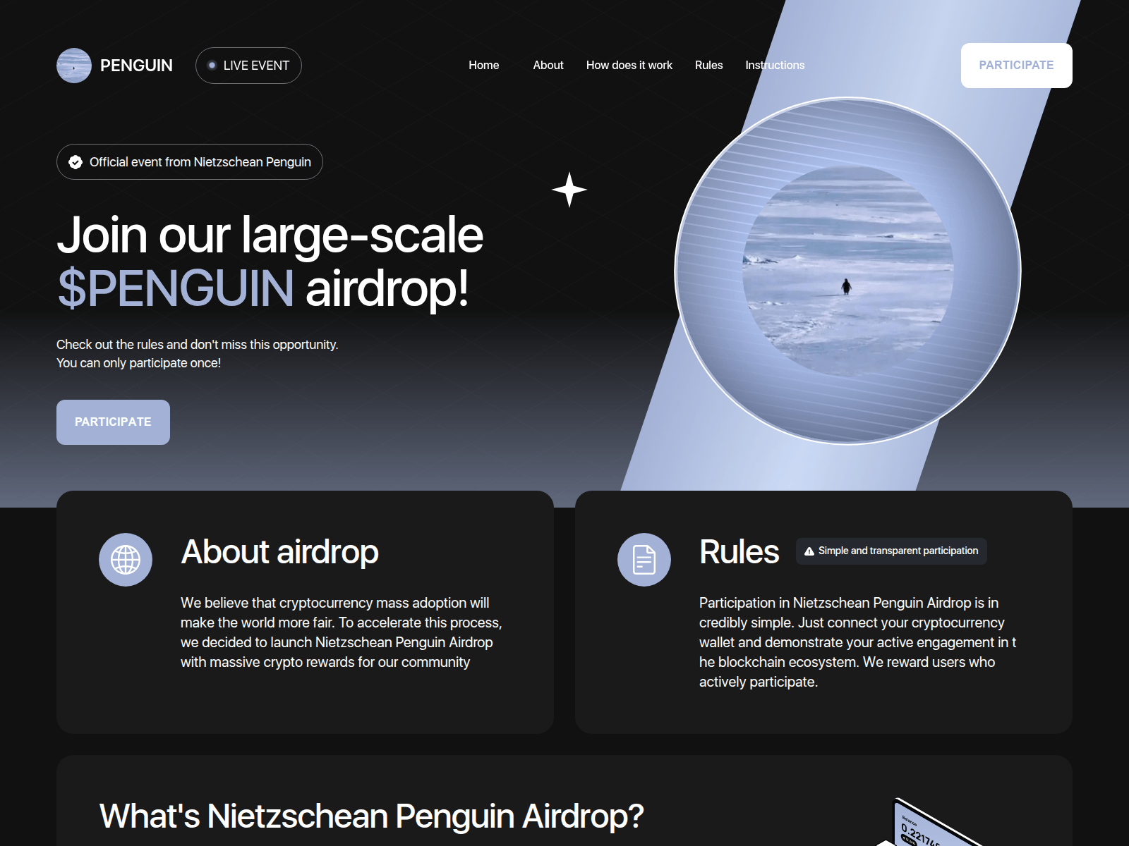 Screenshot of penguin-events.com