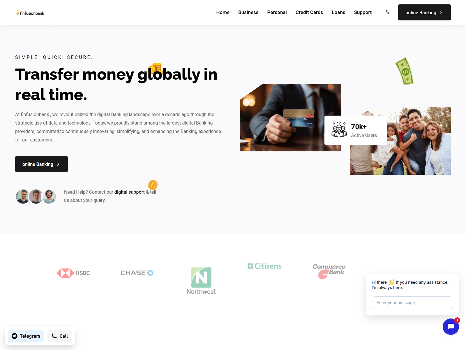 Screenshot of finfusionbank.com
