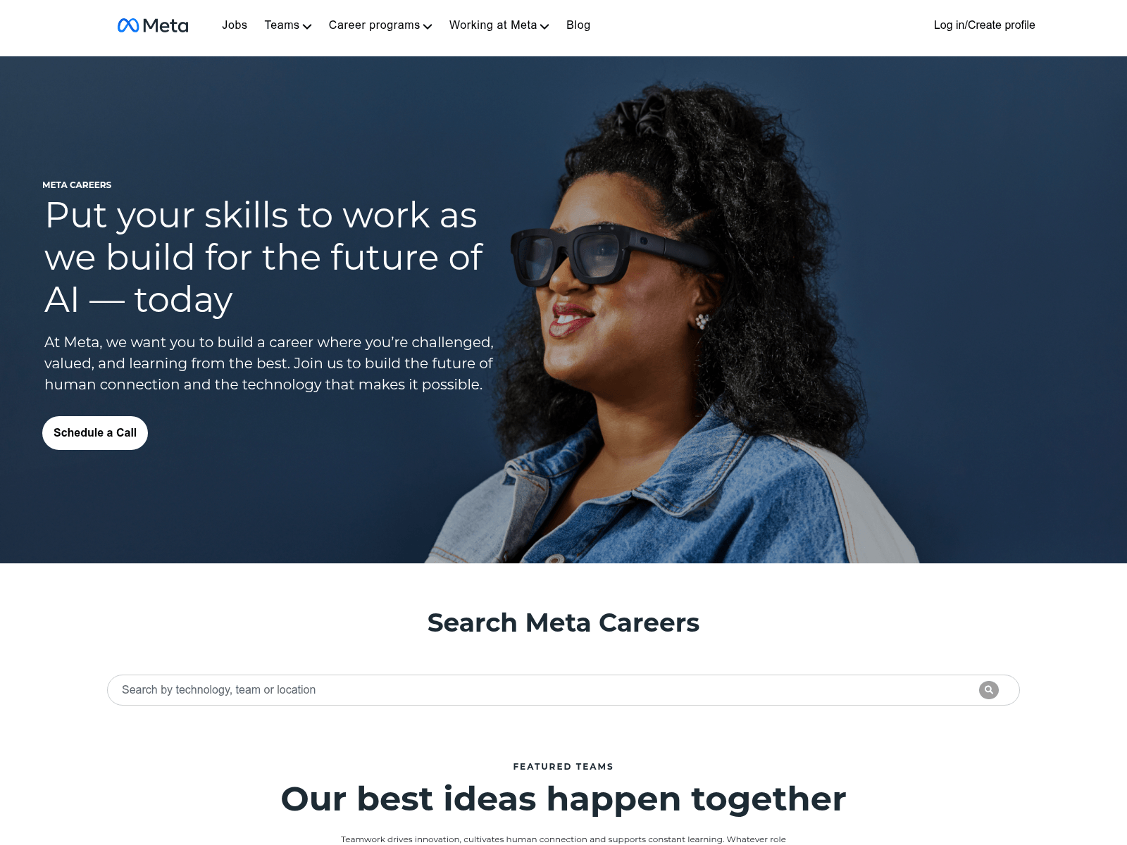 Screenshot of recruit.metacareersinterview.com