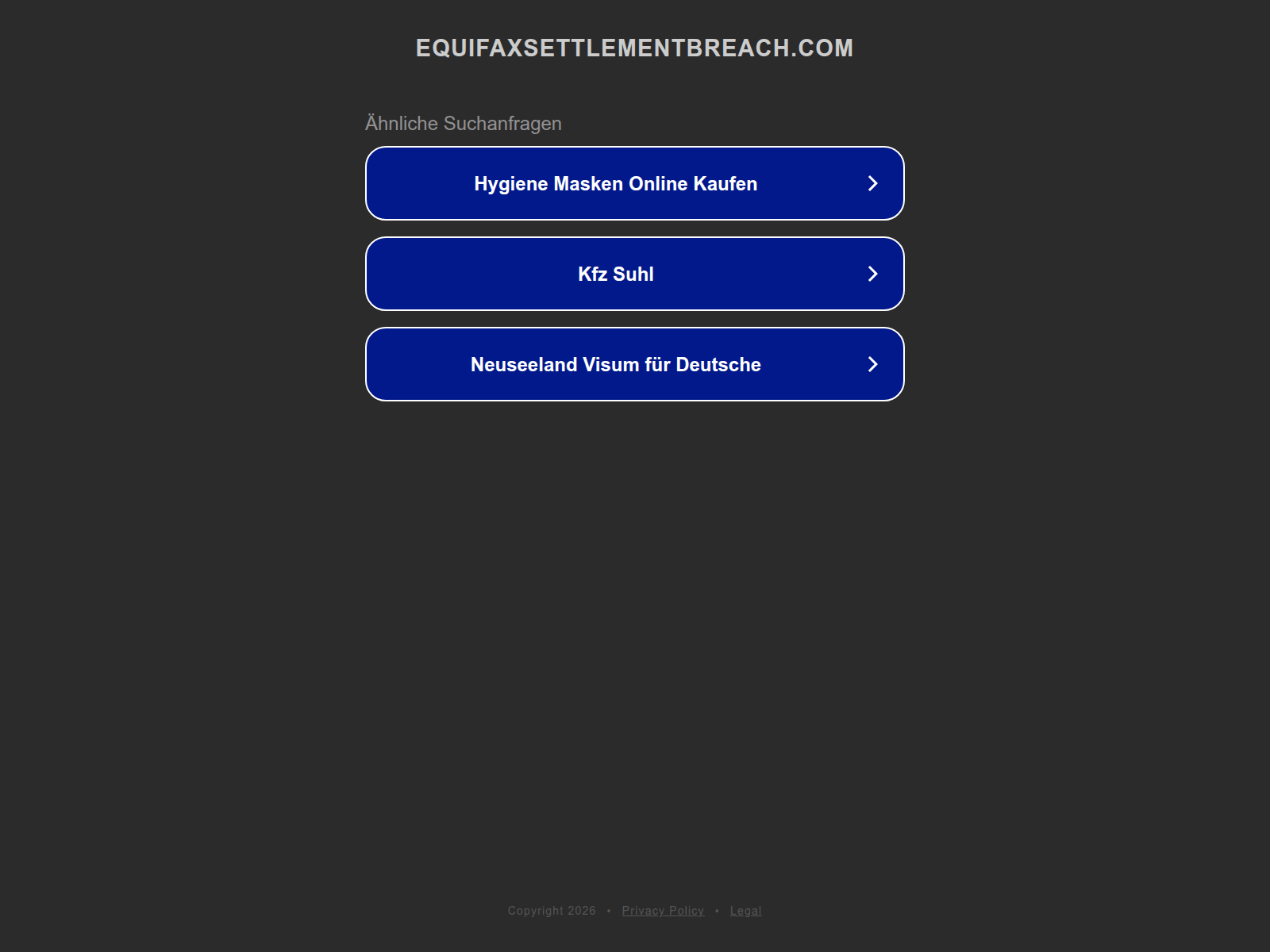 Знімок екрана equifaxsettlementbreach.com