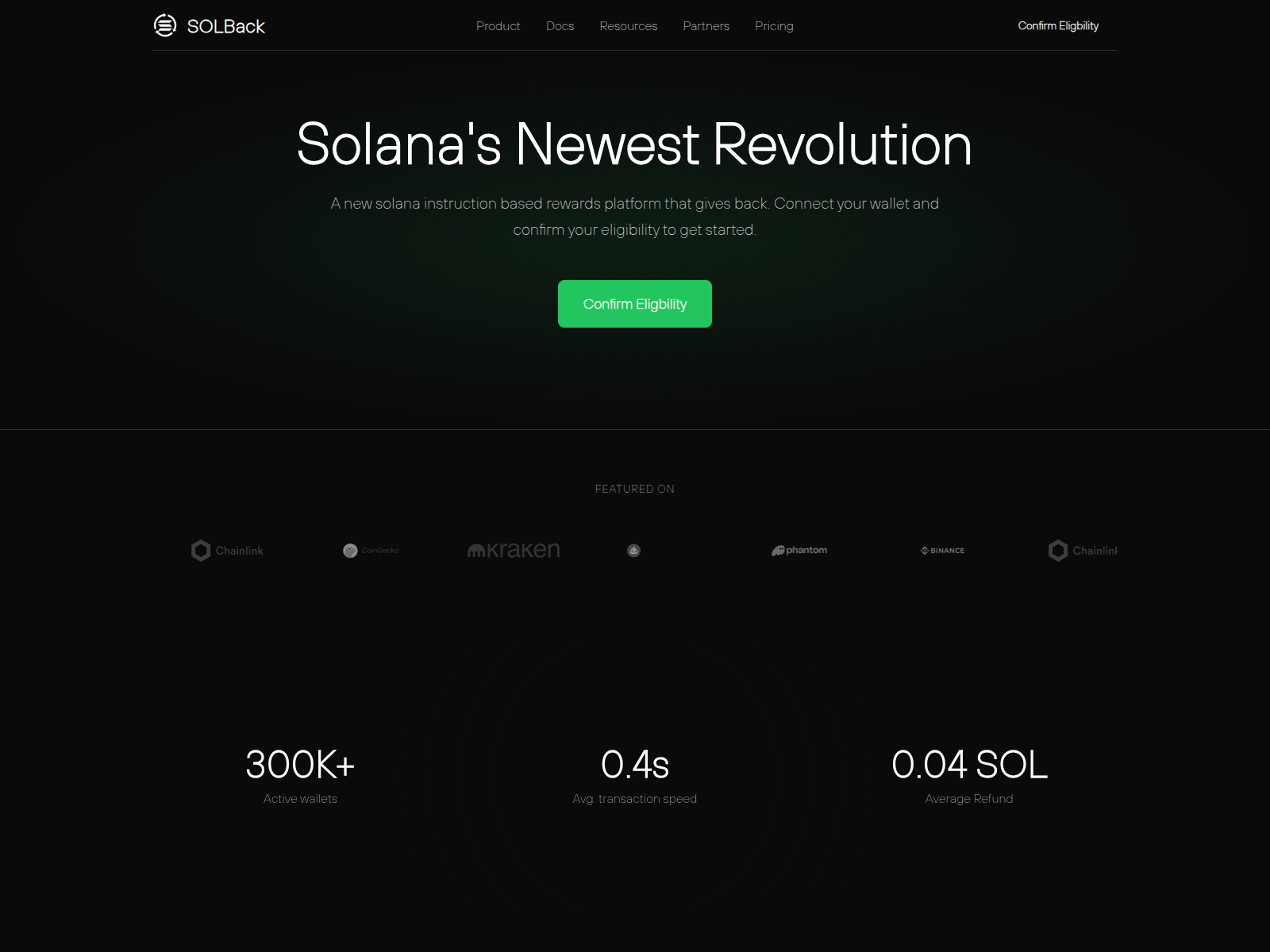 Screenshot of solback.fi
