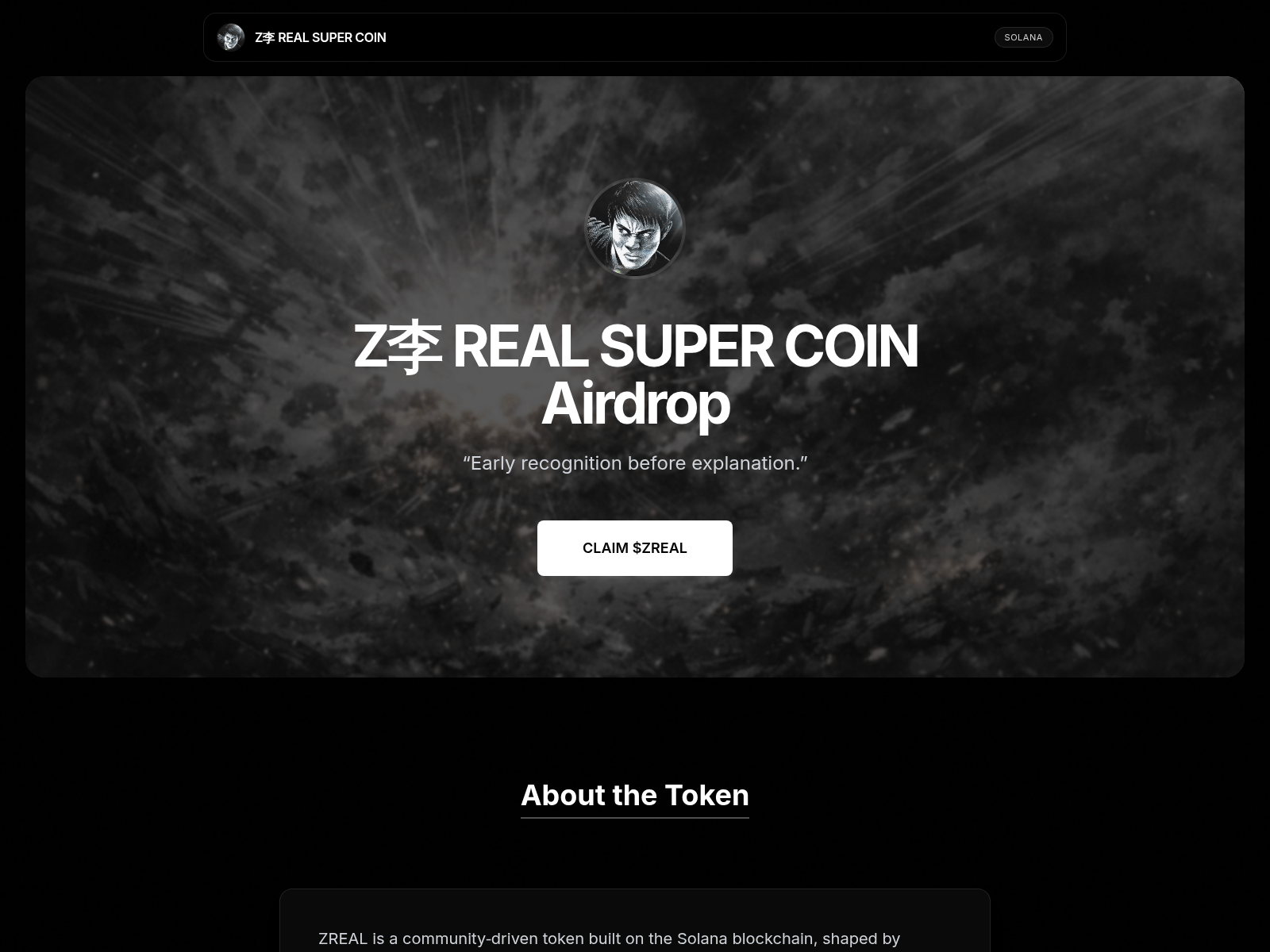 Screenshot of zrealsupercoin.live