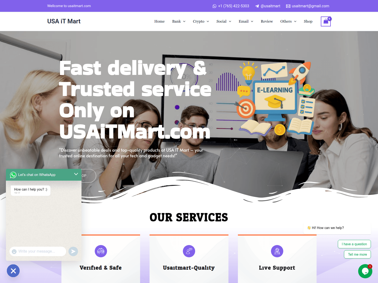 Screenshot of usaitmart.com