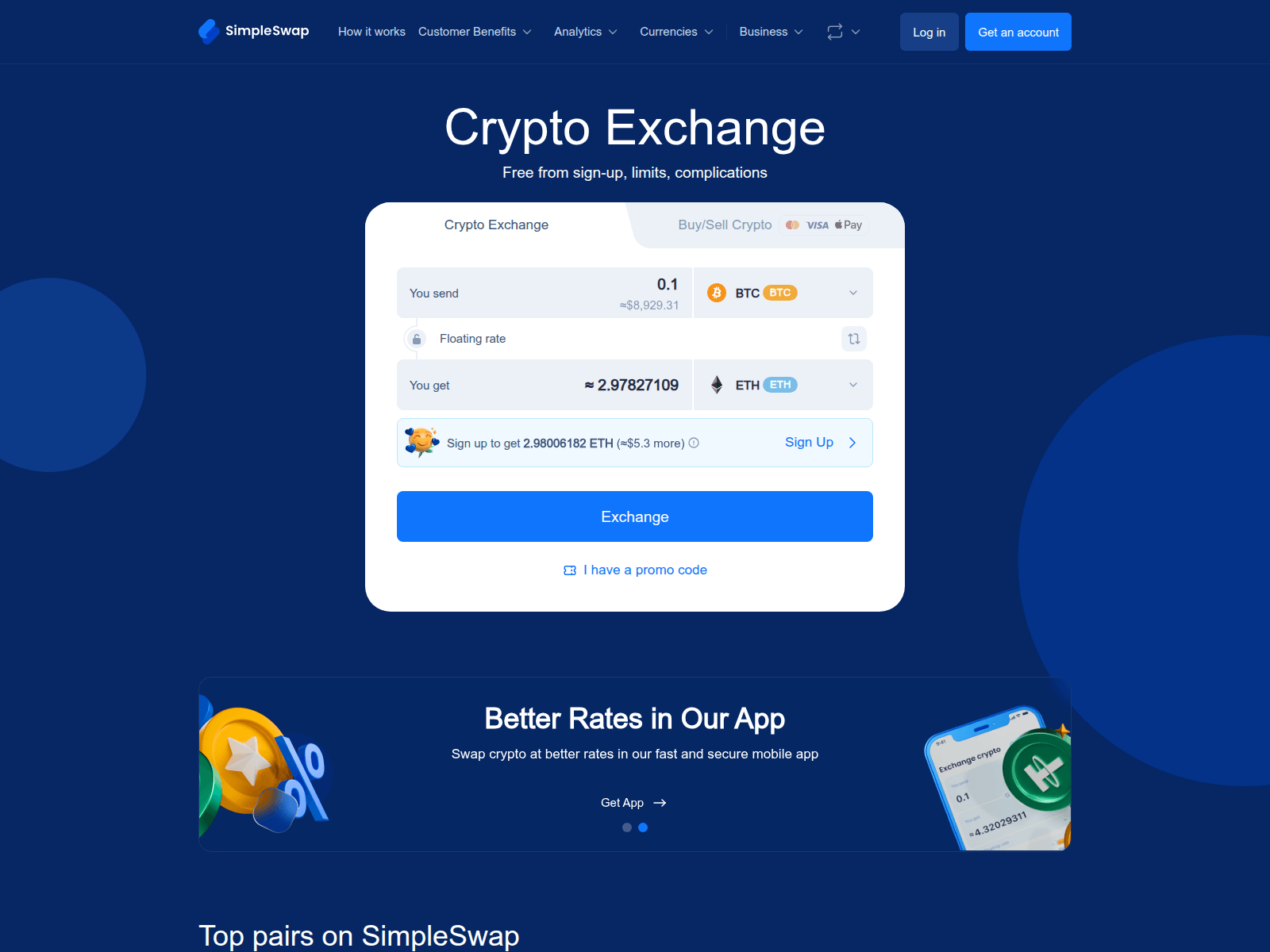 Screenshot of smpleswap.xyz