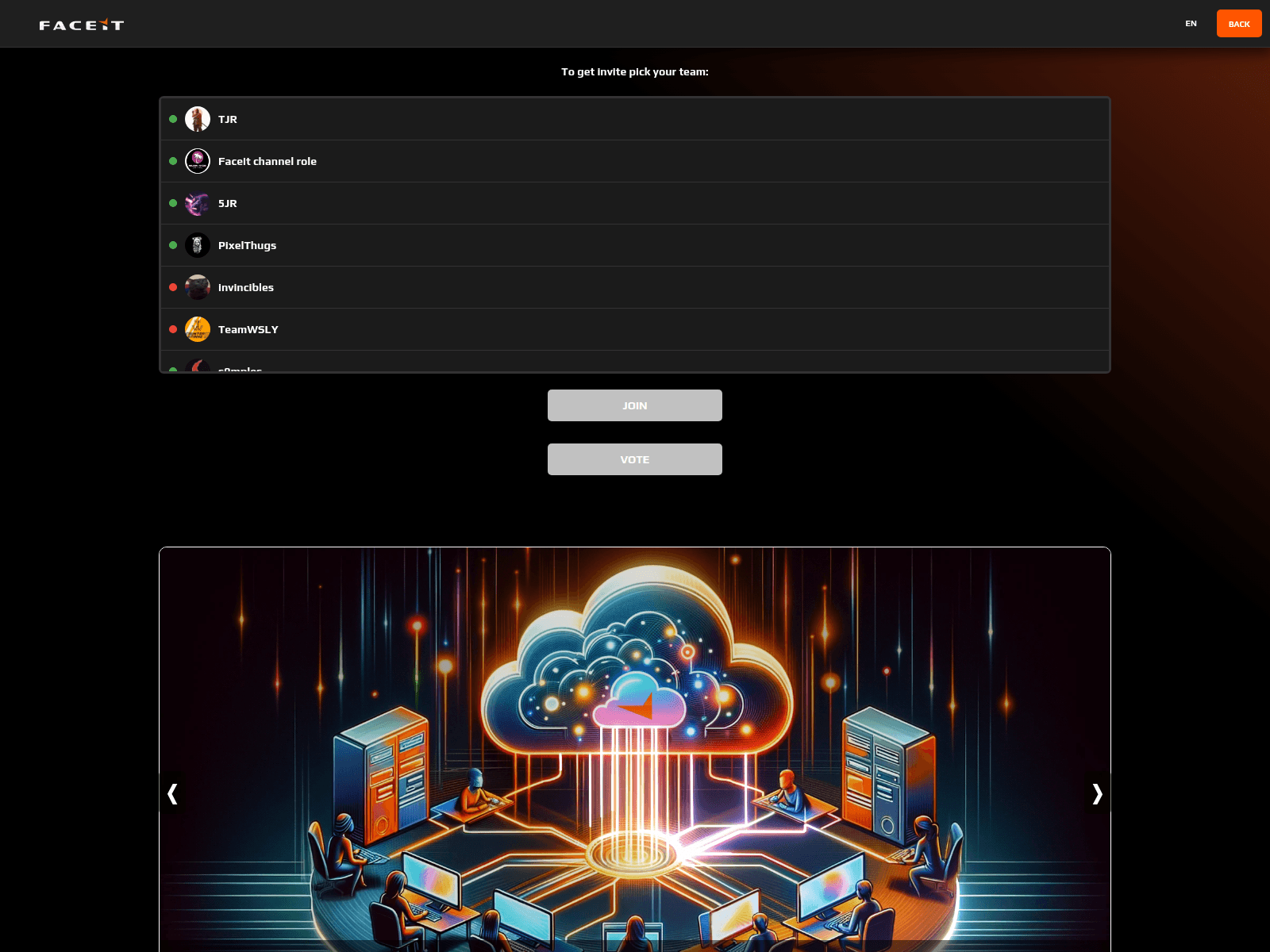 Screenshot of faceit.join-victory-hub.com