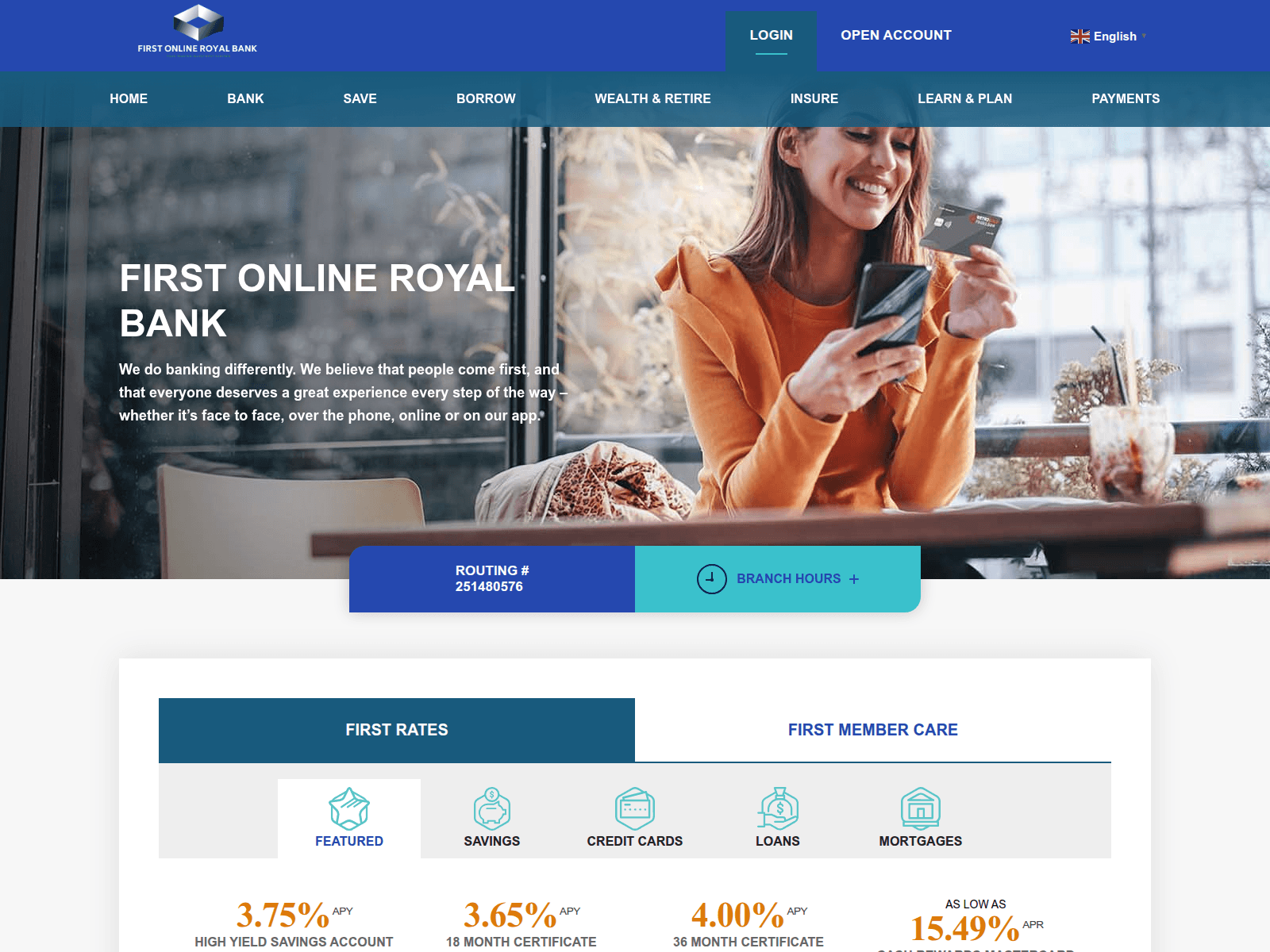 Screenshot of firstonlineroyalbank.xyz