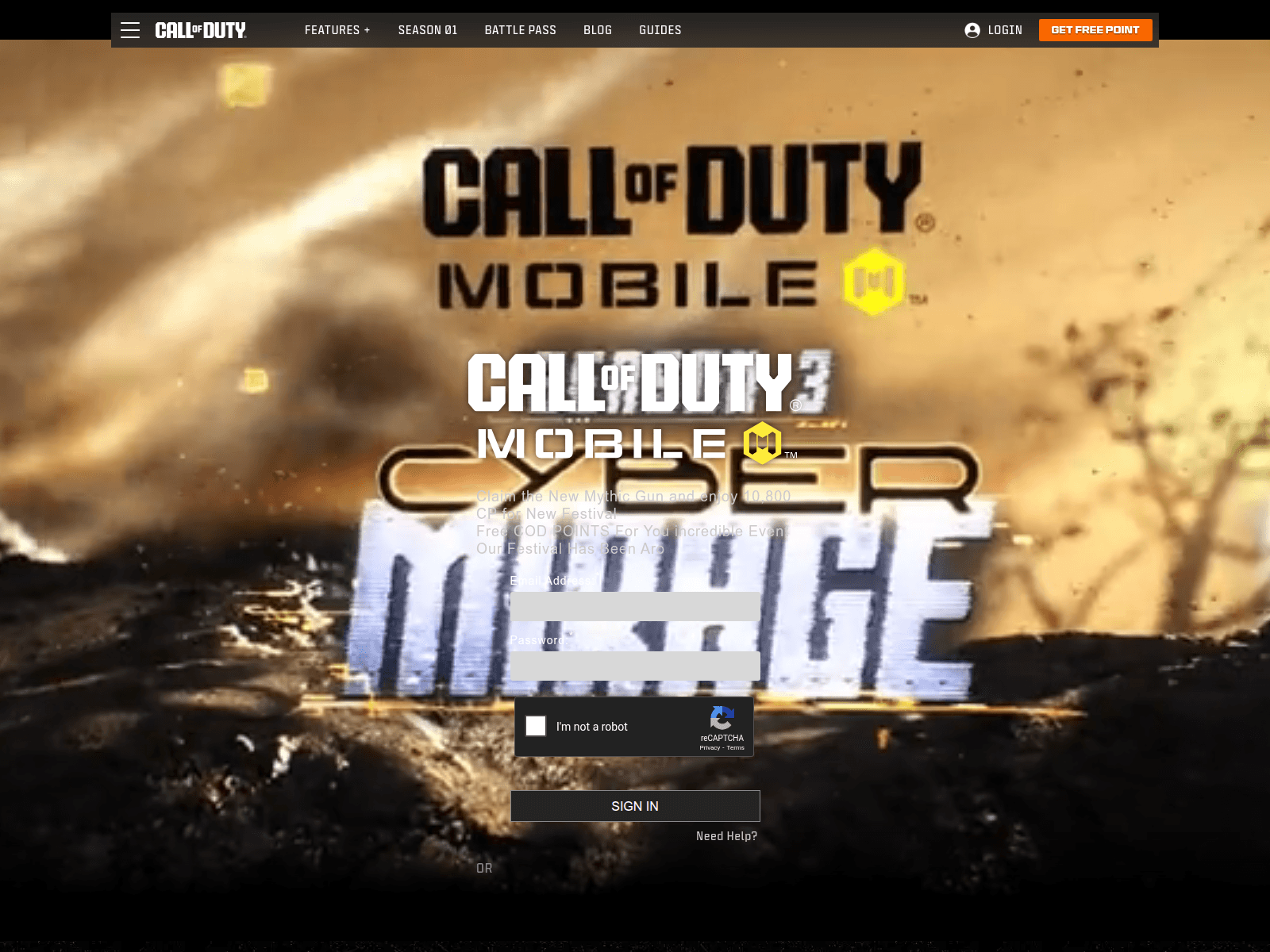 Screenshot of cpcodmobile.com