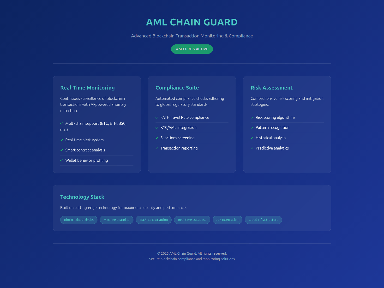 Screenshot of aml-chain-guard.icu