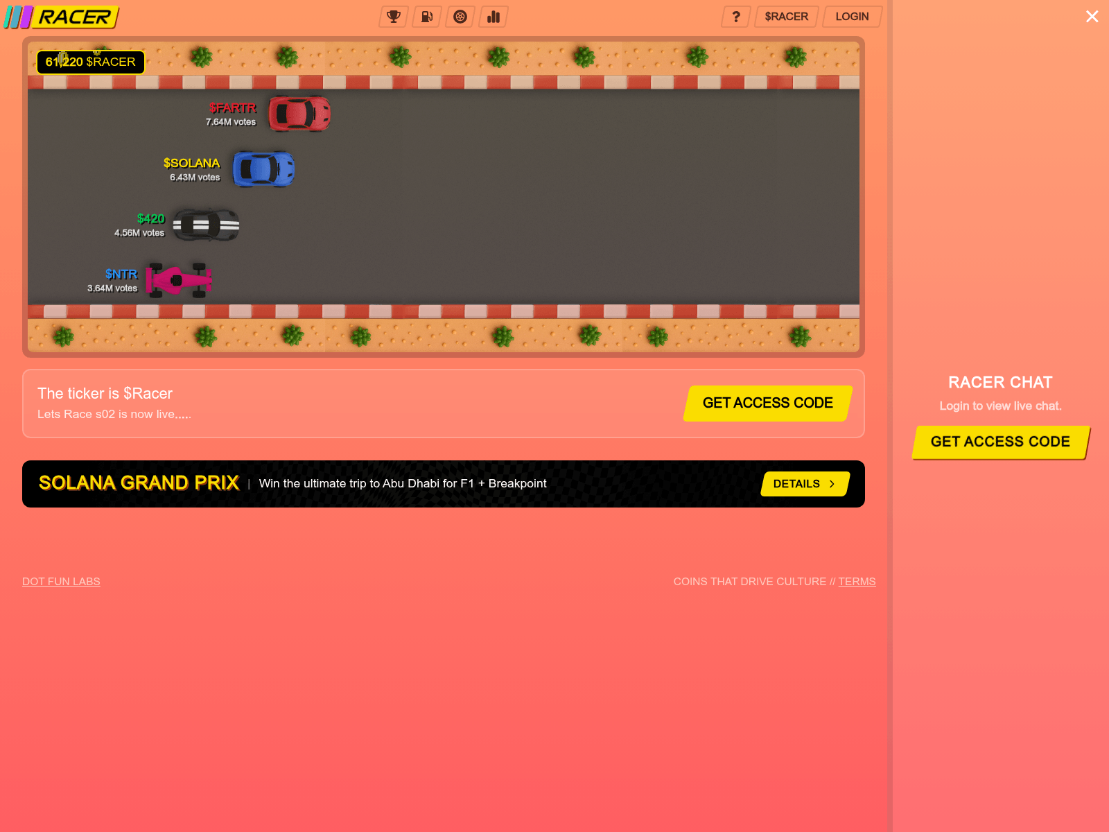 Screenshot of racer-airdrop.info