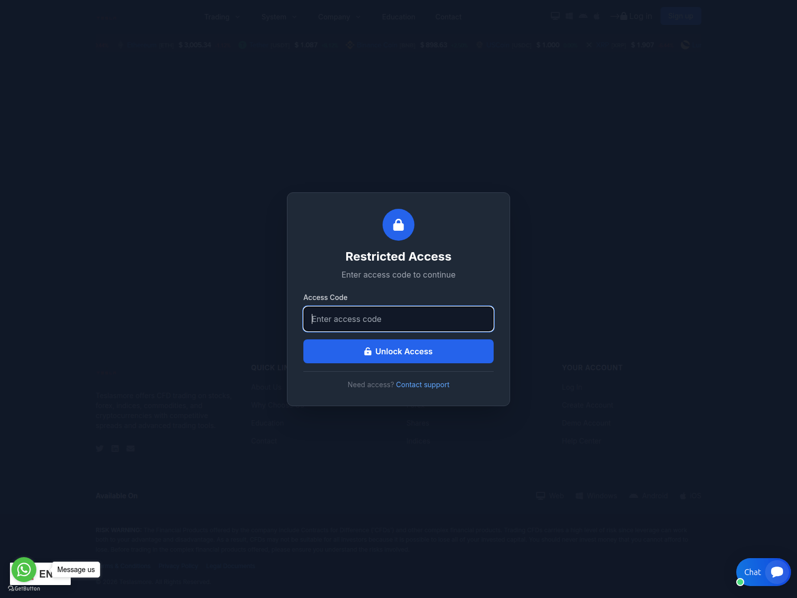Screenshot of teslasmore.com