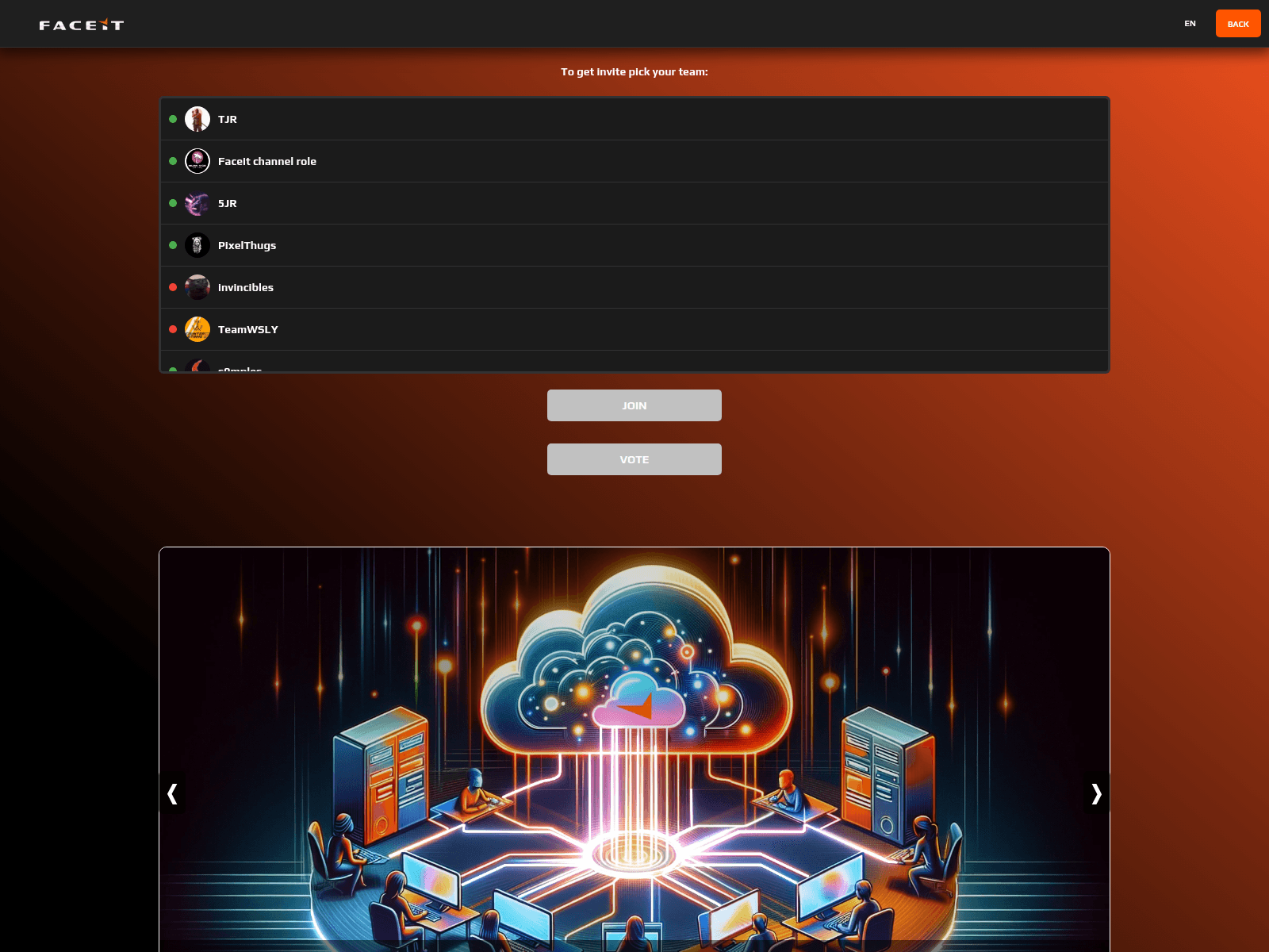 Screenshot of faceit.auth-vexarena.com