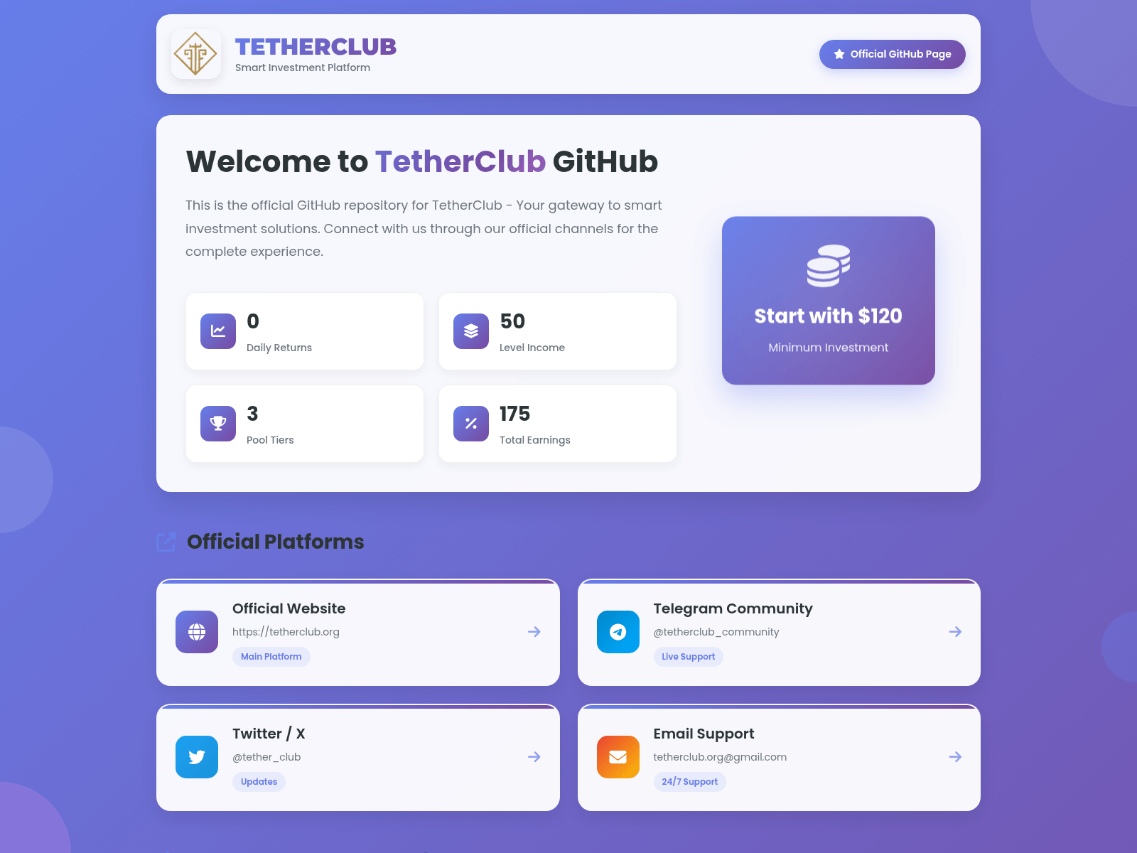 Screenshot of tetherclub.org