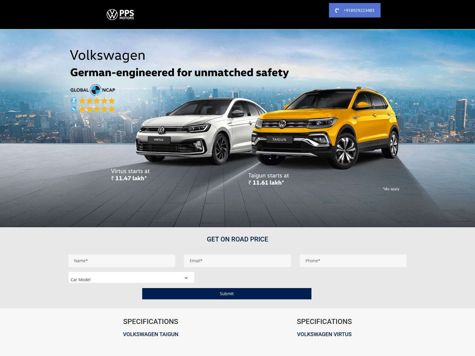 Screenshot of promotions.ppsmotors.co.in