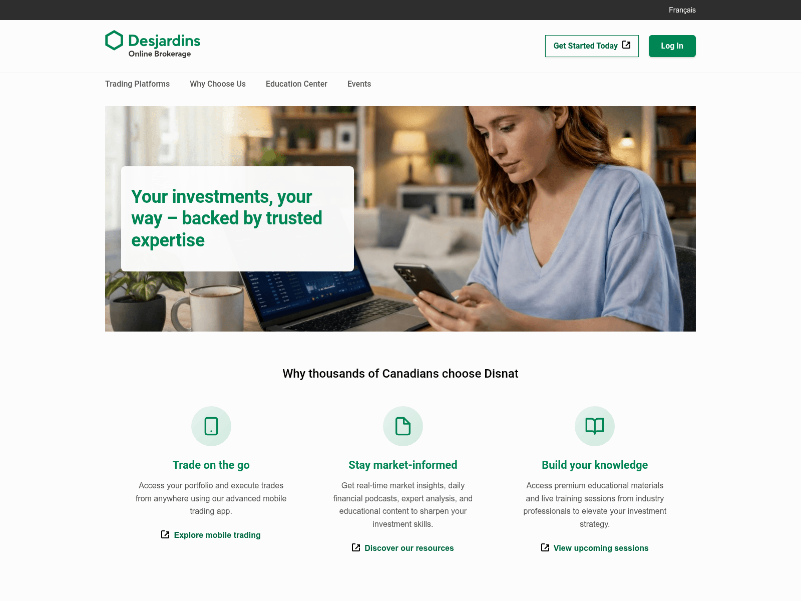 Screenshot of desjqrdins.com
