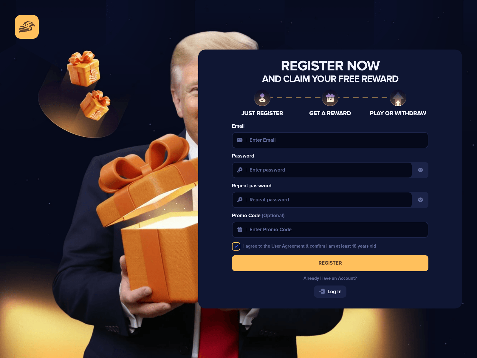Screenshot of trump-casino.io