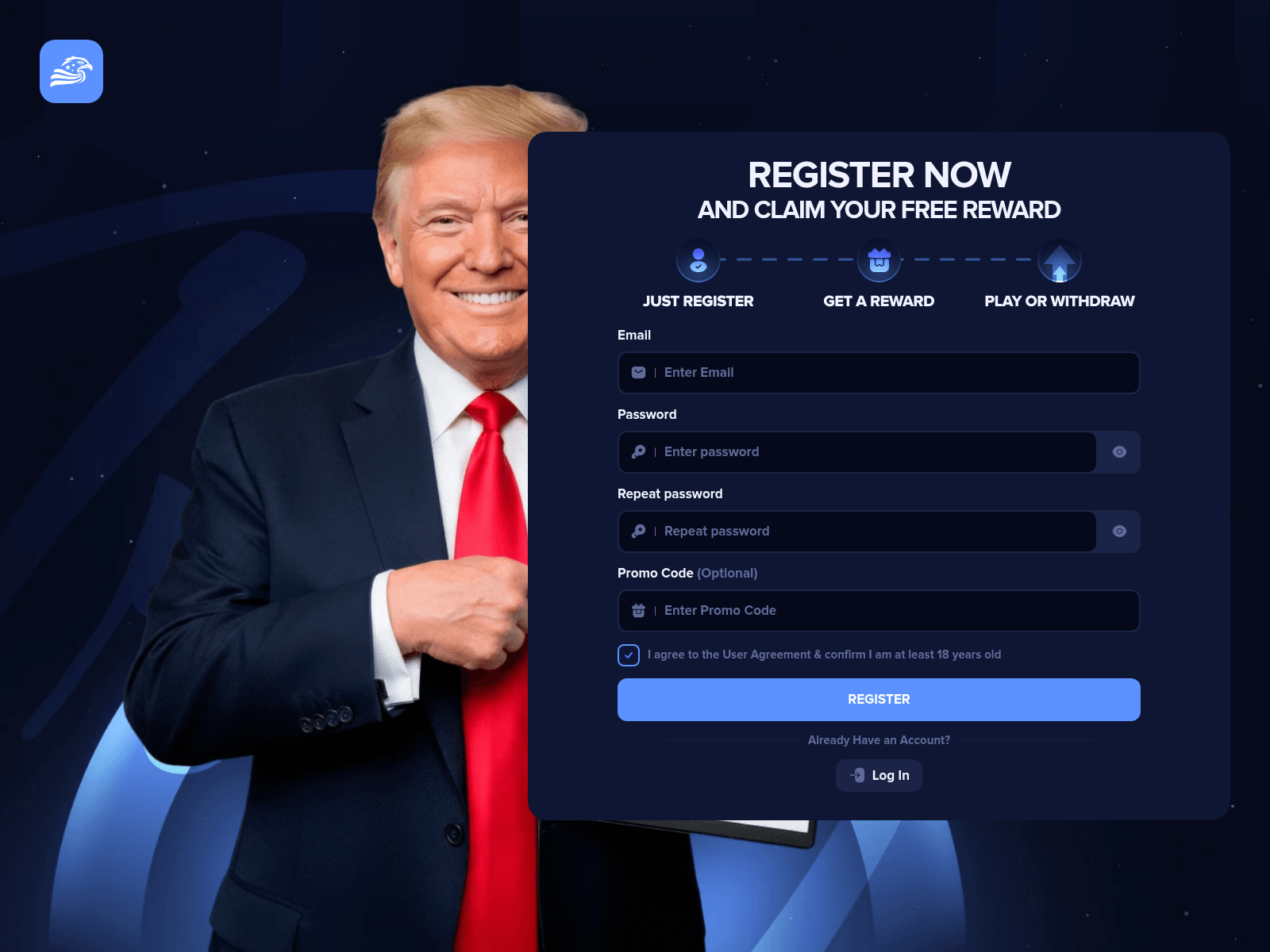 Screenshot of trumpxplay.com