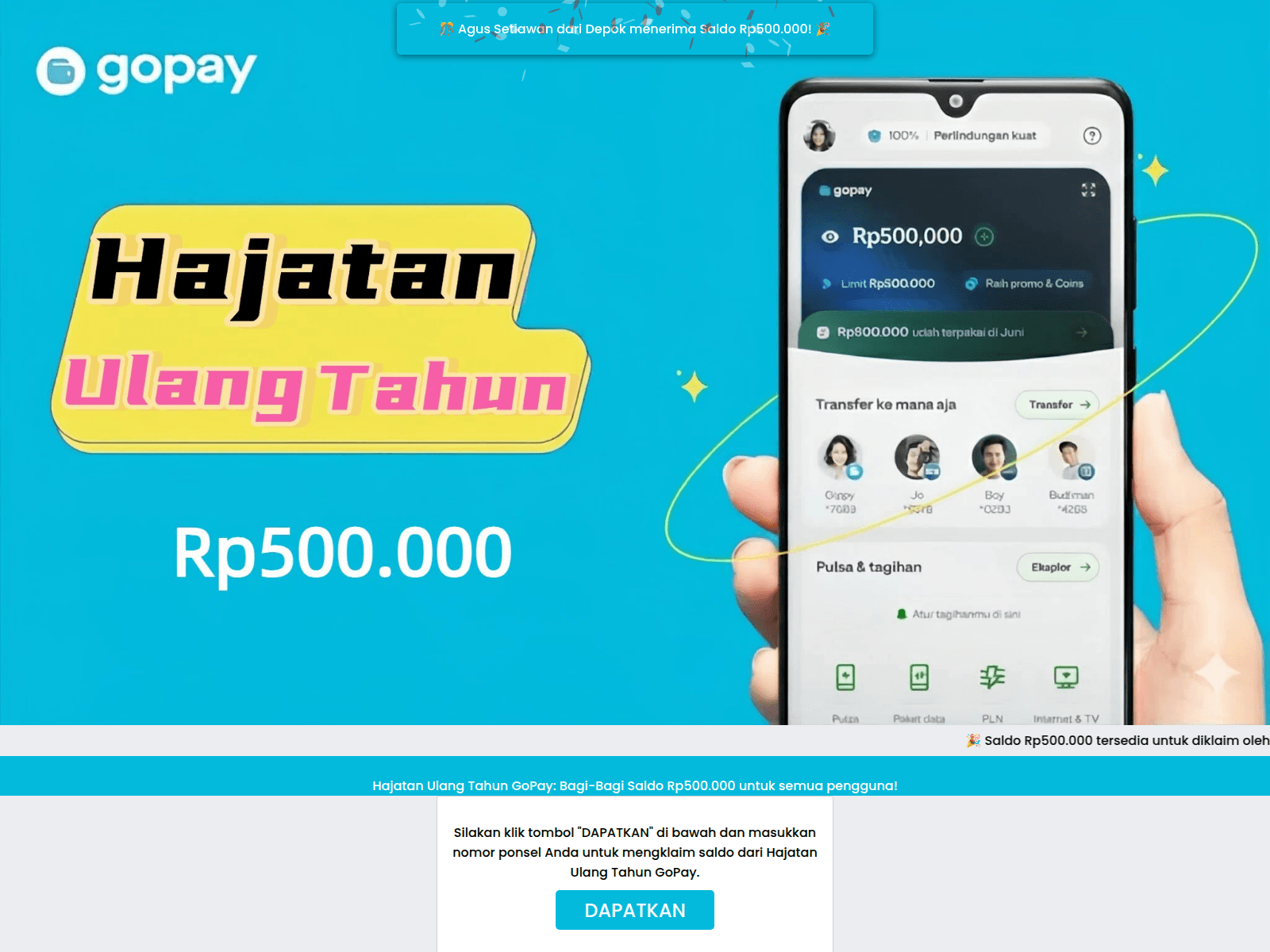 Screenshot of gopay31.yrz1.xyz